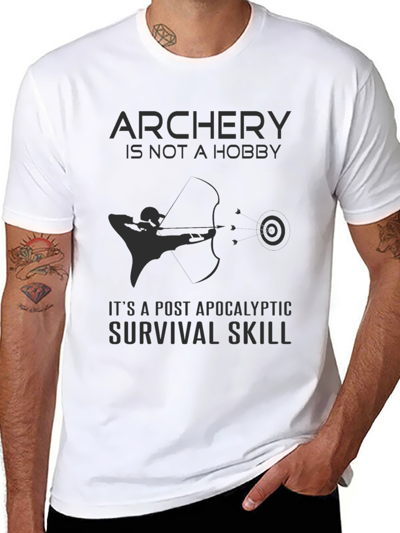 Archery Survival Skill T-Shirt | Post Apocalyptic Style