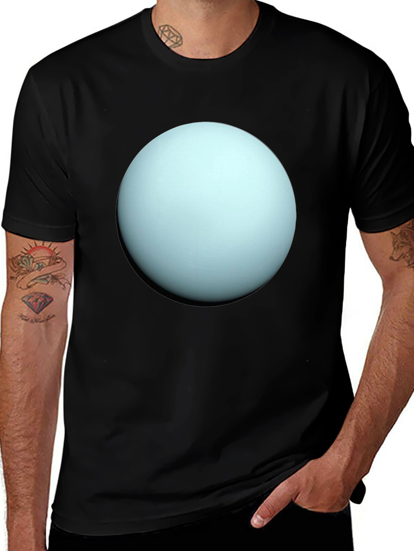 Uranus Graphic T-Shirt - Black Cotton Tee