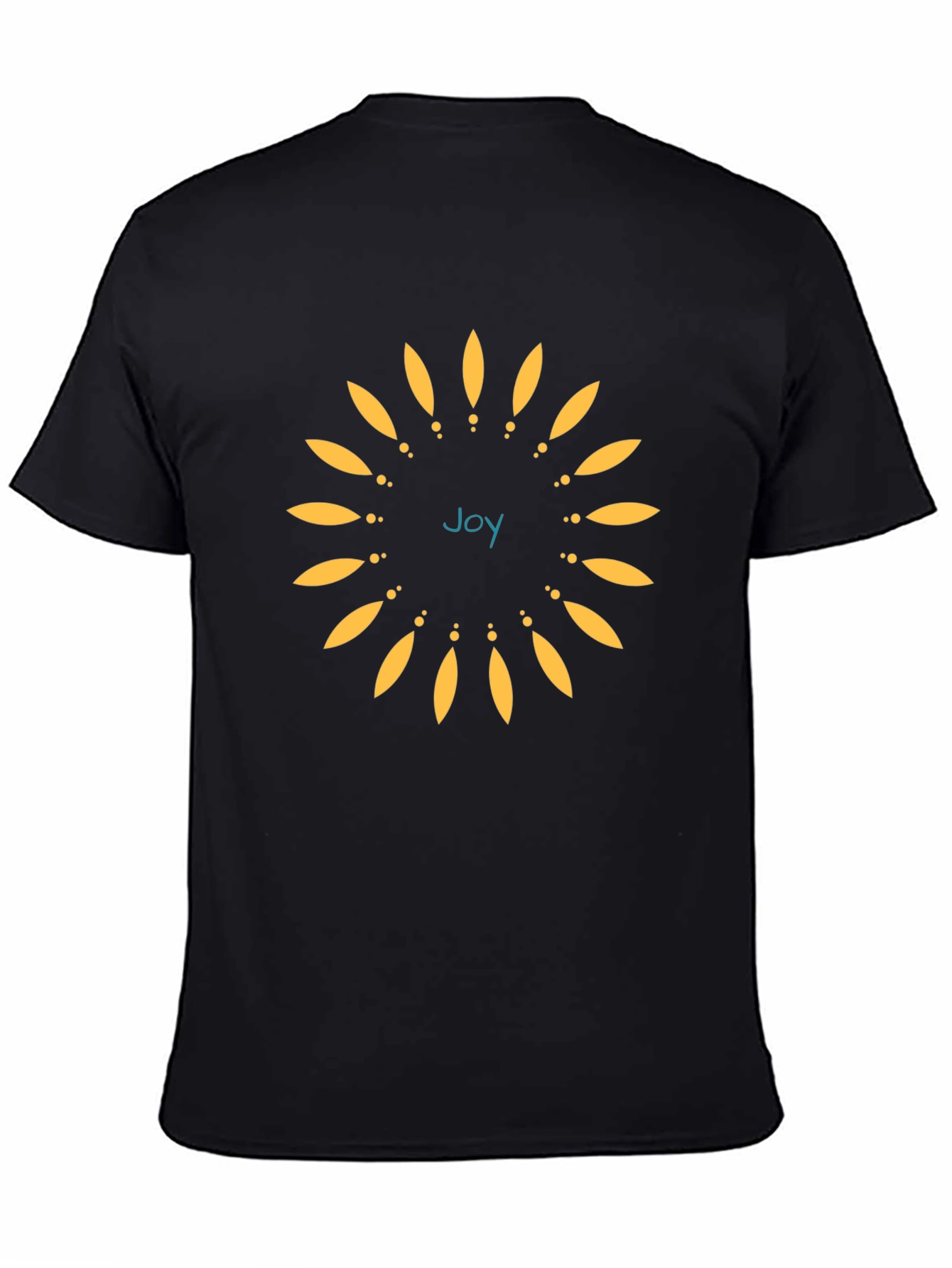 Joy Floral Tee - Black Cotton Blend Shirt