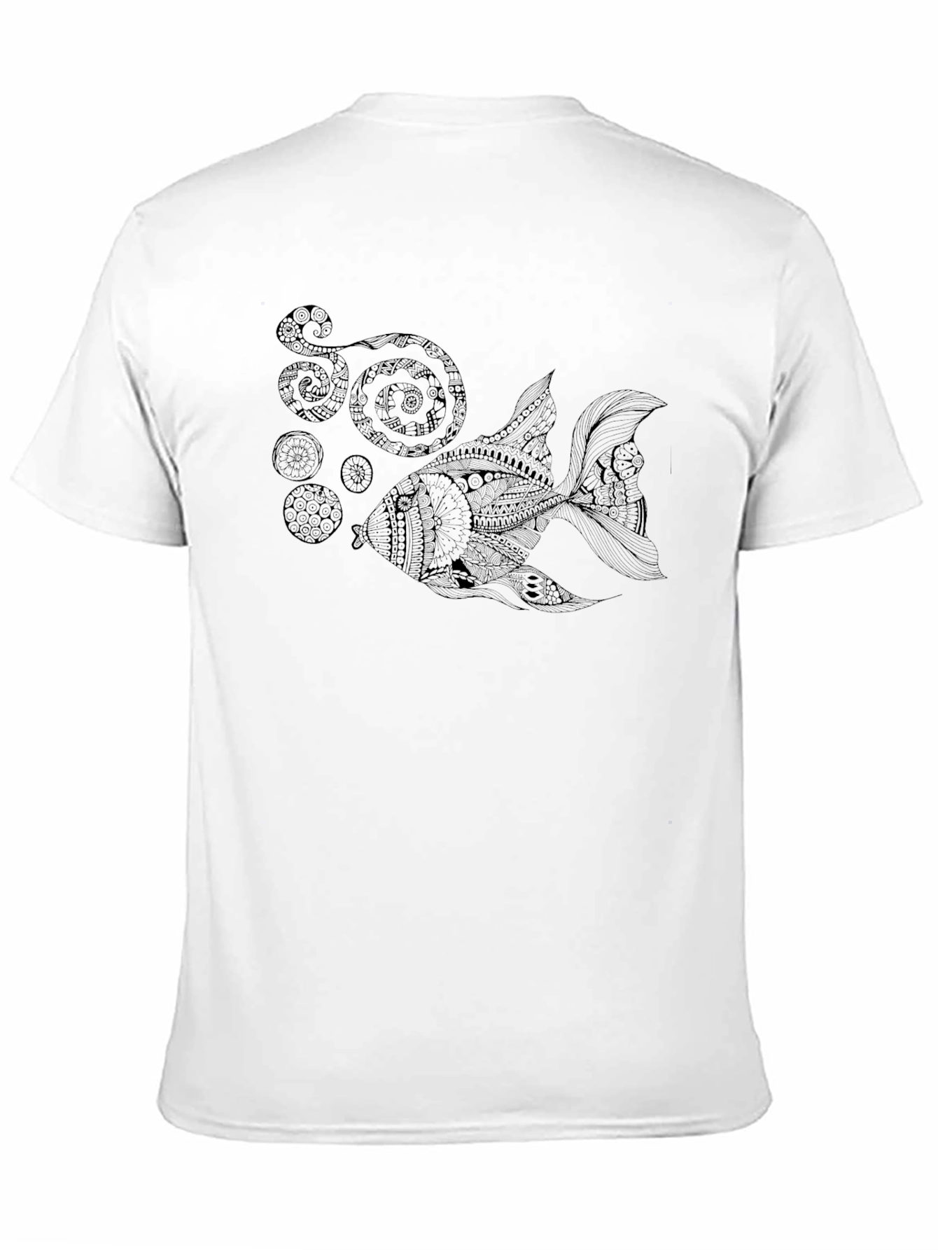 Abstract Goldfish Graphic T-Shirt - Black