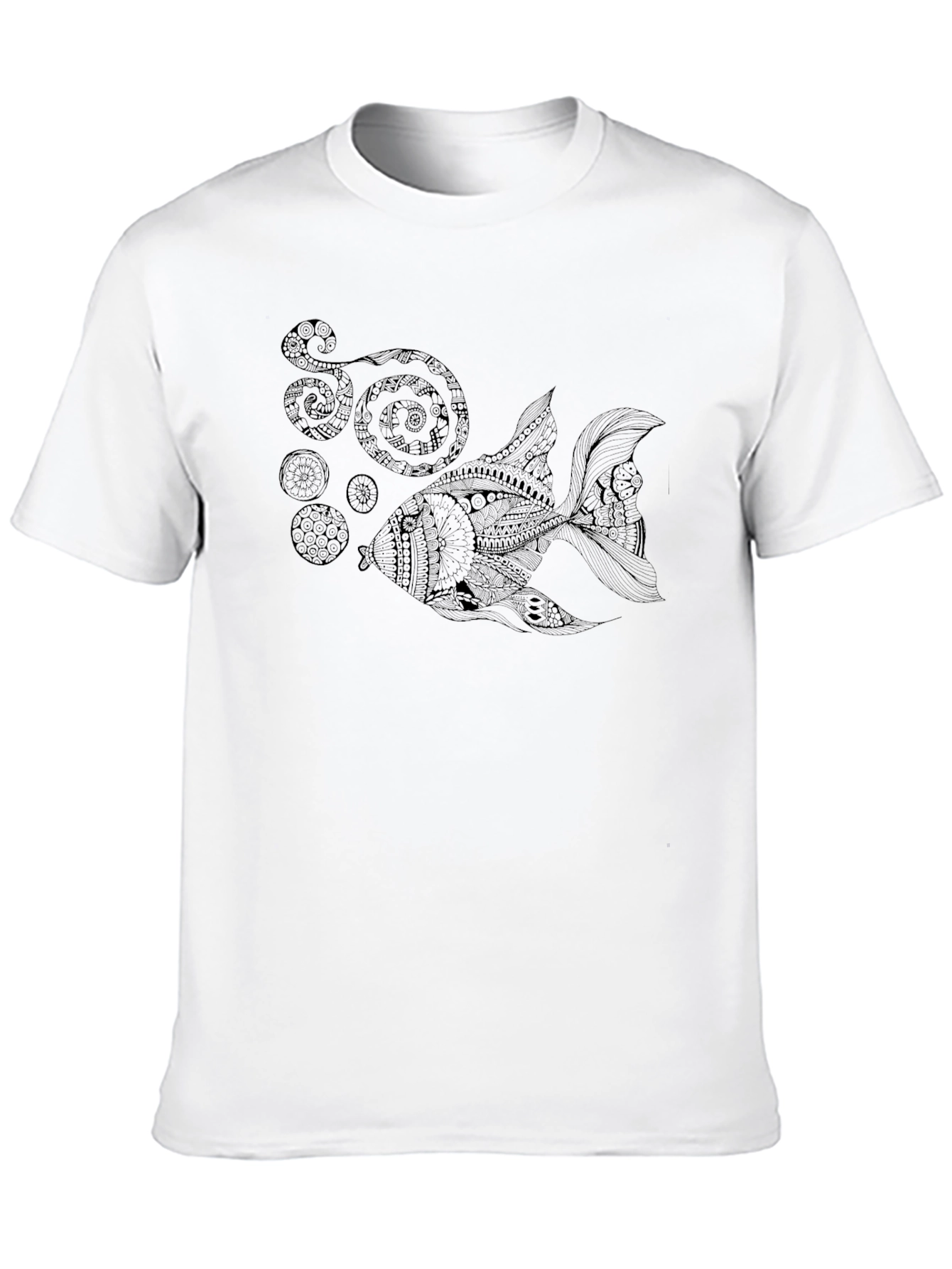 Abstract Goldfish Graphic T-Shirt - Black