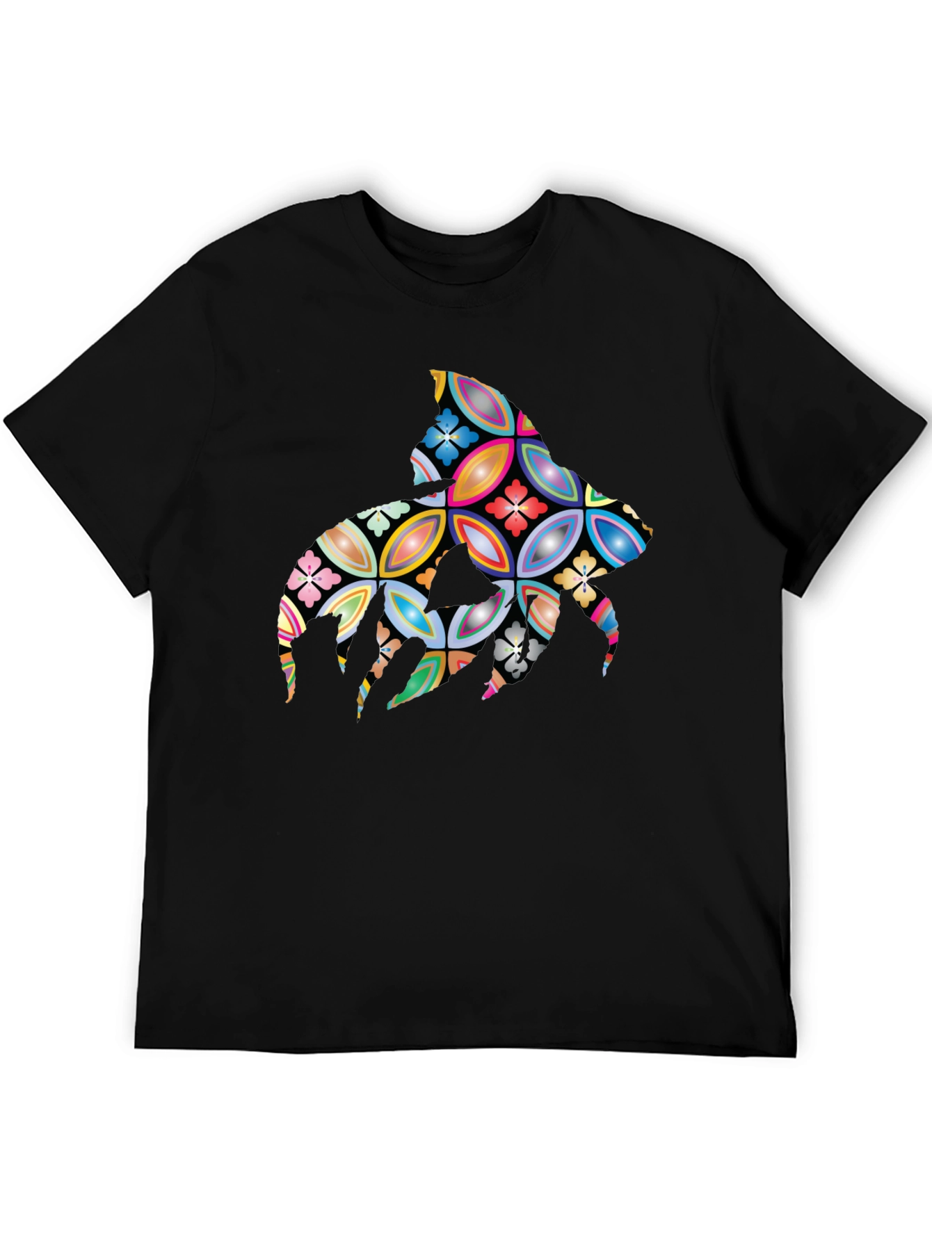 Abstract Floral Stingray Graphic Tee