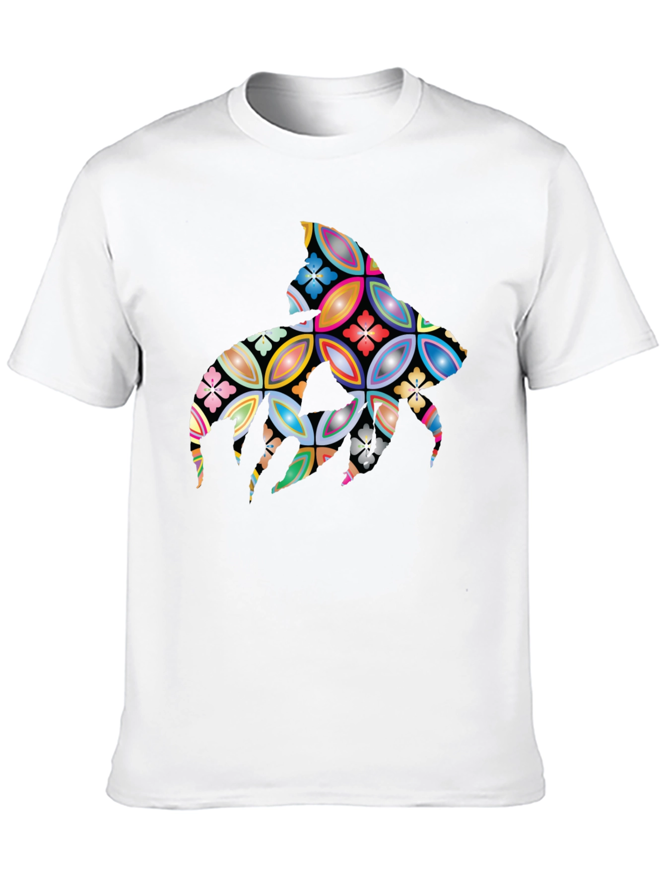 Abstract Floral Stingray Graphic Tee