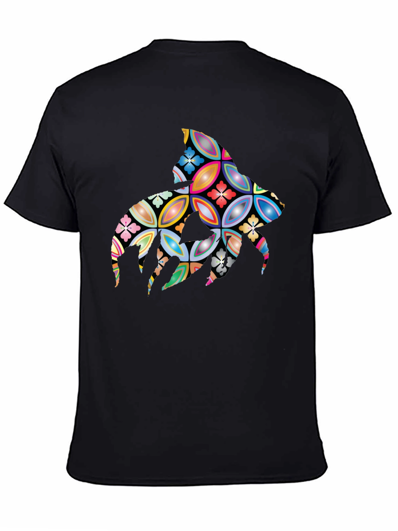 Abstract Floral Stingray Graphic Tee