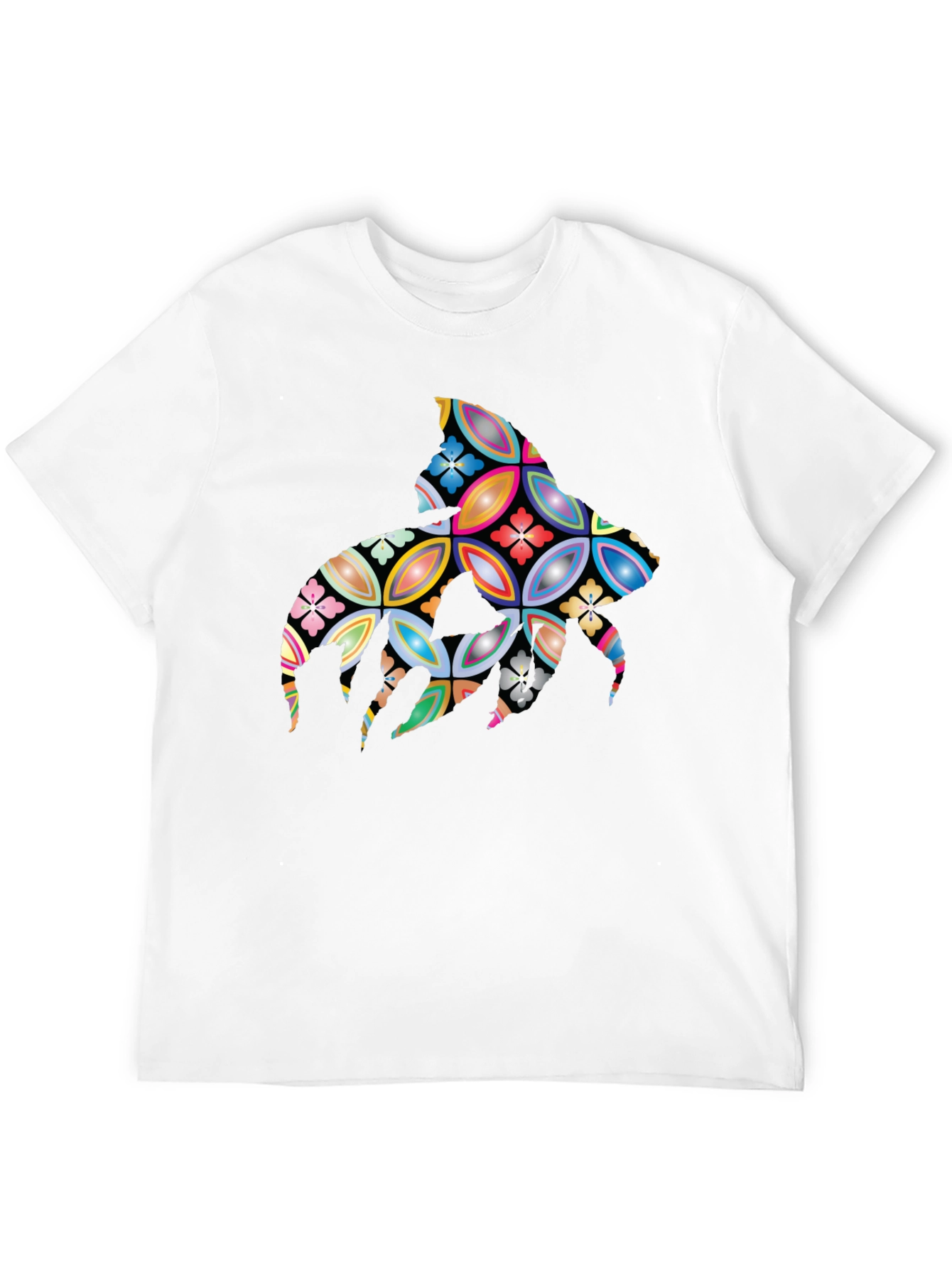 Abstract Floral Stingray Graphic Tee