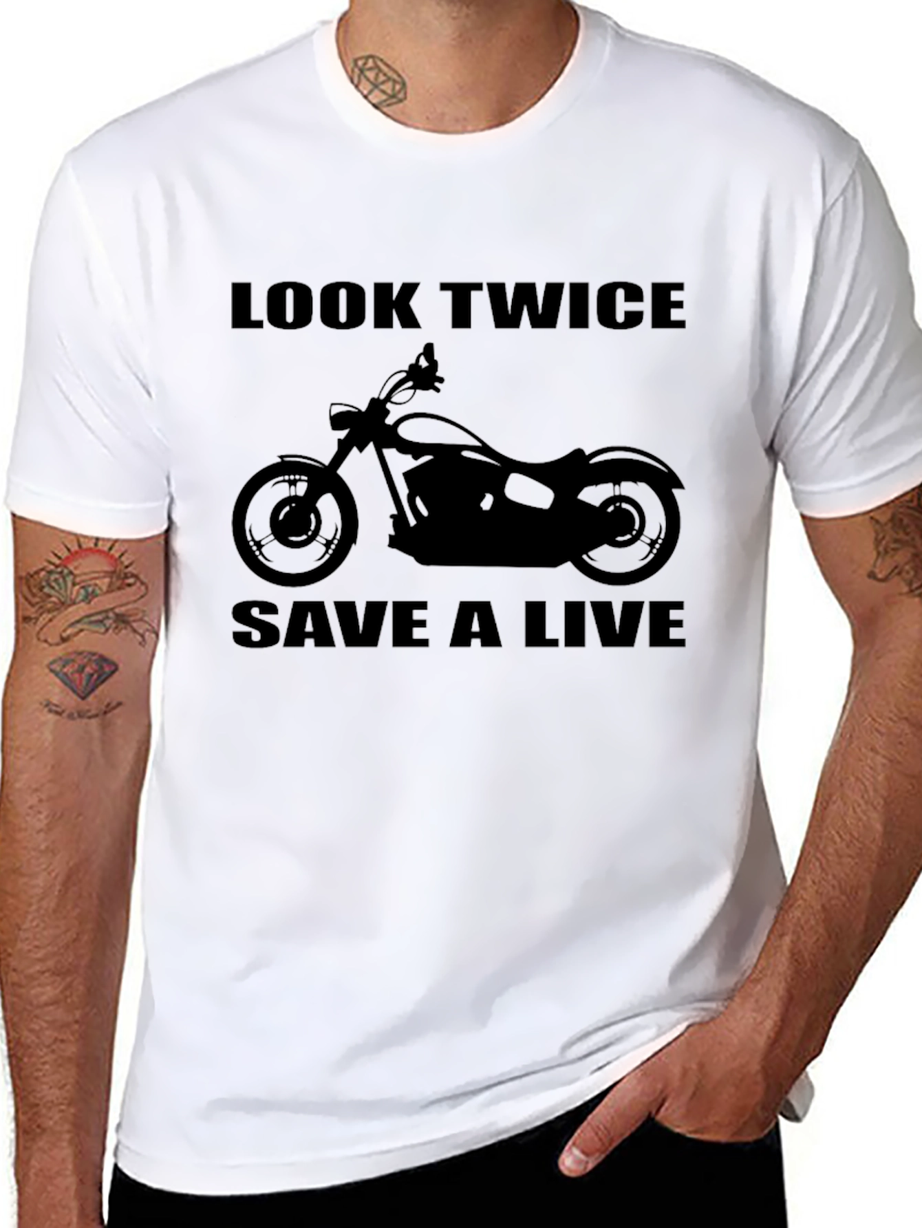 Look Twice Save A Live Motorcycle T-Shirt