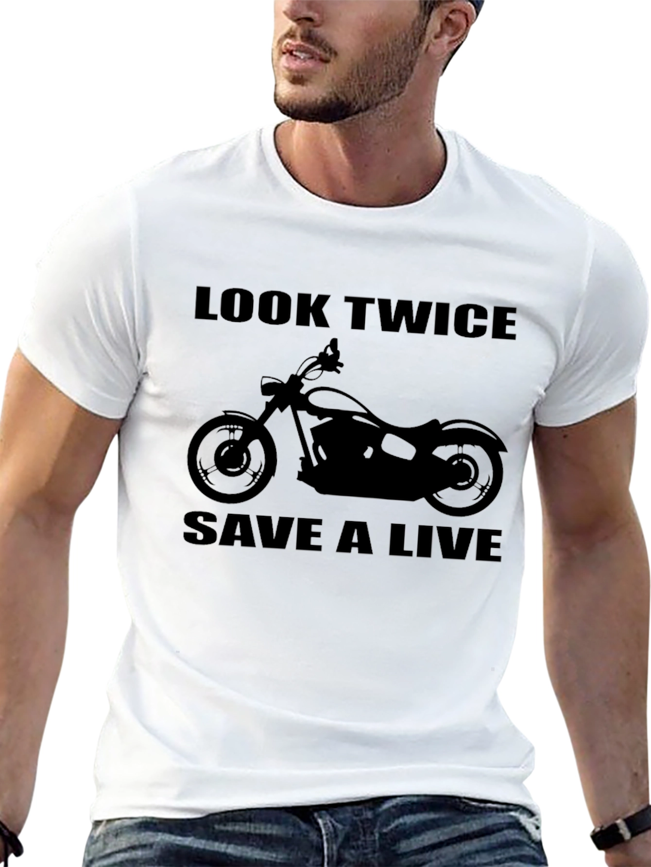 Look Twice Save A Live Motorcycle T-Shirt