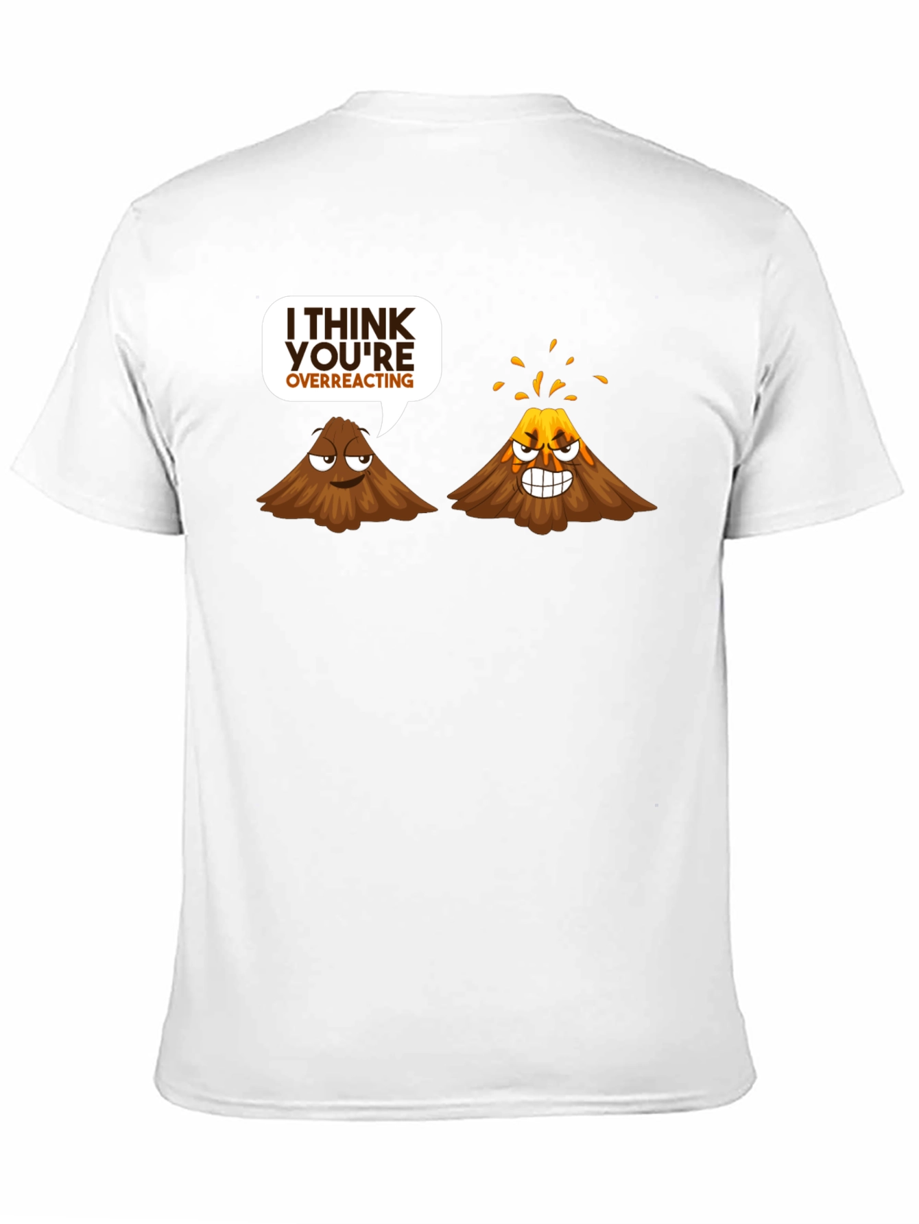 Volcano Overreacting Funny Black T-Shirt