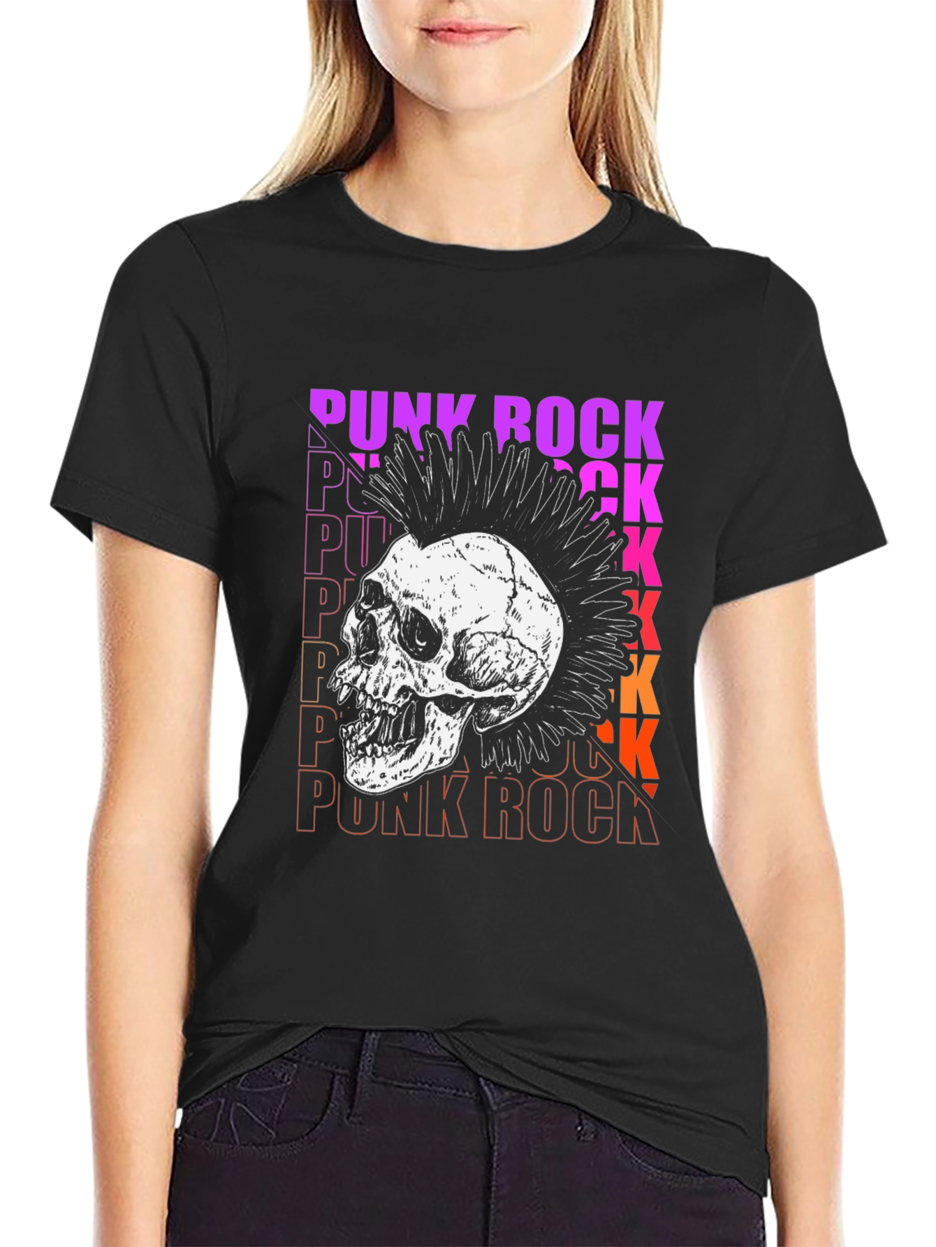 Punk Rock Skull Graphic Tee - Bold Streetwear