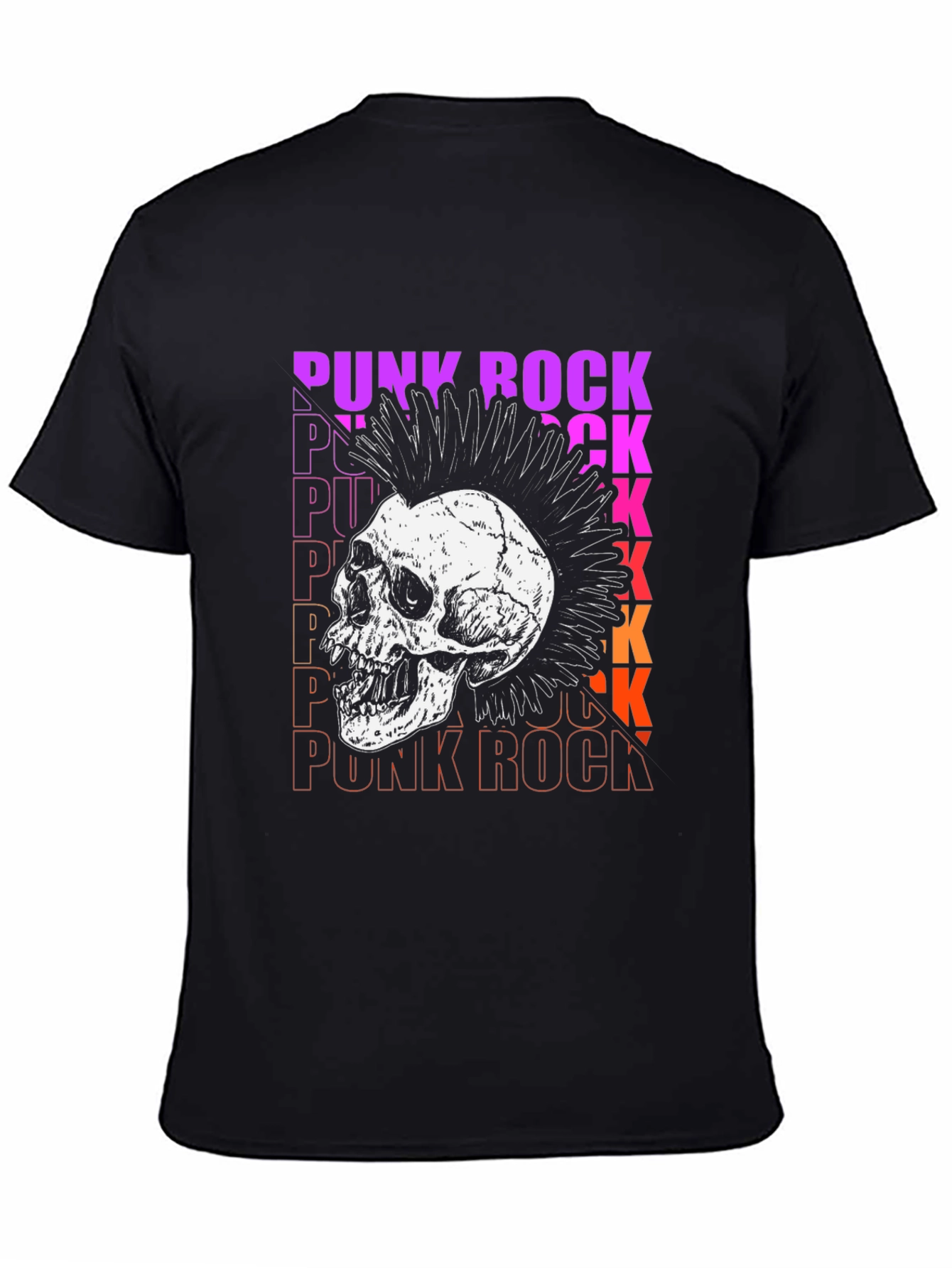 Punk Rock Skull Graphic Tee - Bold Streetwear