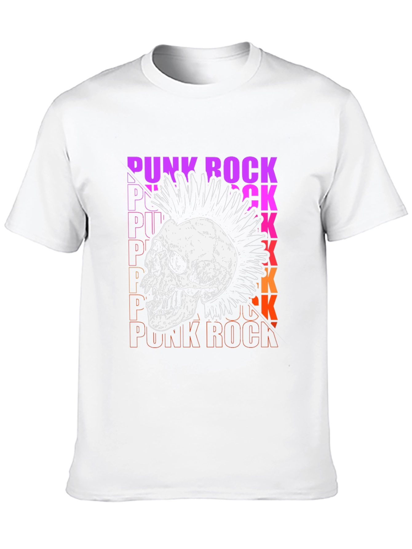 Punk Rock Skull Graphic Tee - Bold Streetwear