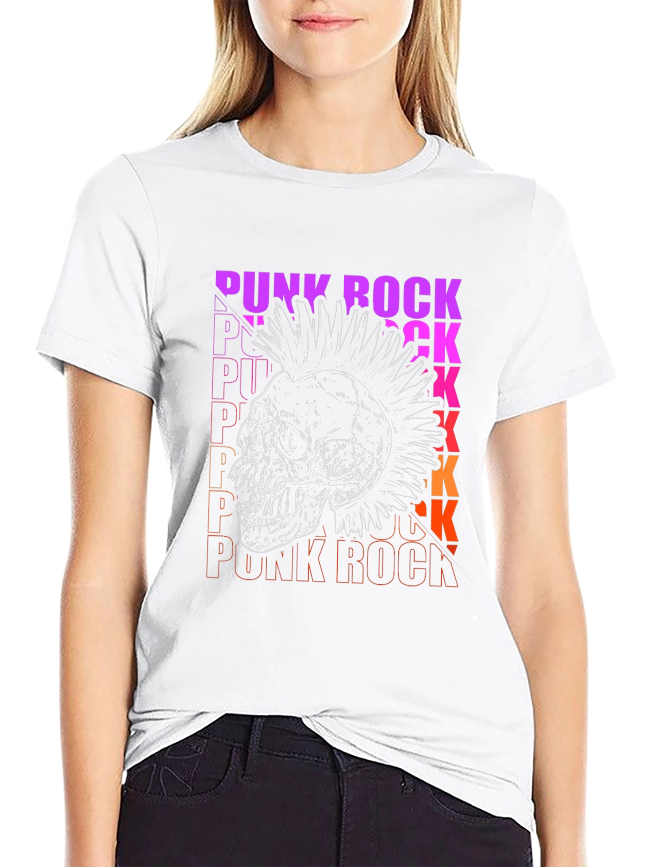 Punk Rock Skull Graphic Tee - Bold Streetwear