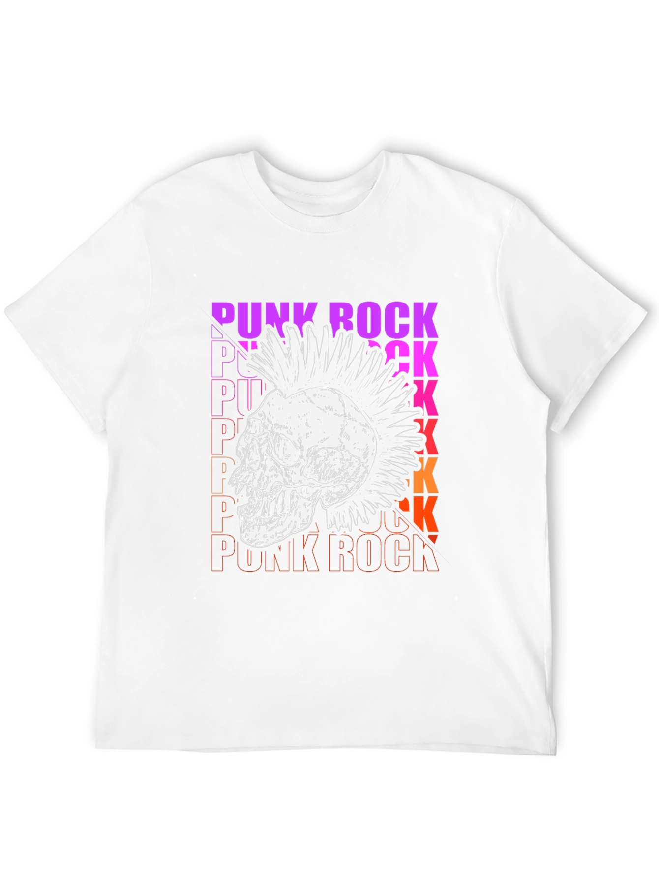 Punk Rock Skull Graphic Tee - Bold Streetwear