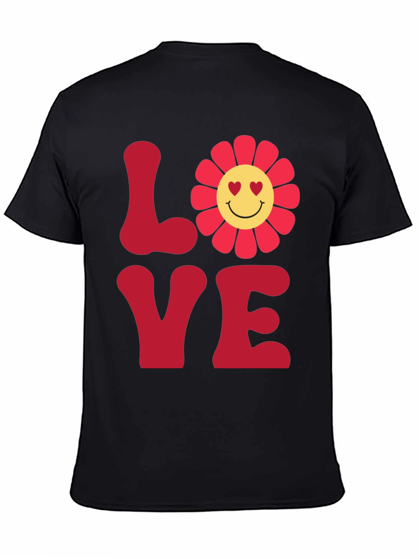 LOVE Graphic Tee - Smiley Flower Retro Style