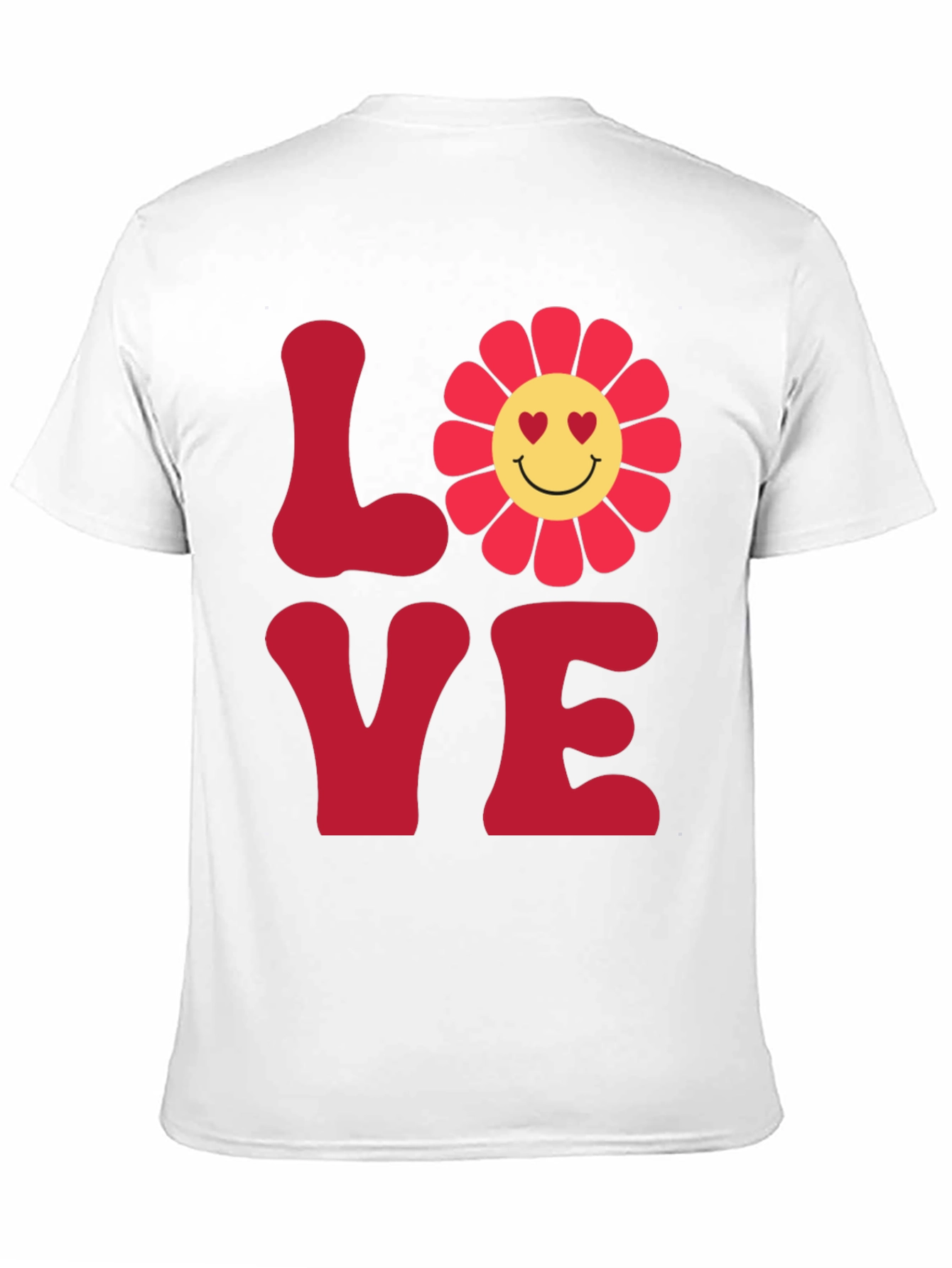 LOVE Graphic Tee - Smiley Flower Retro Style