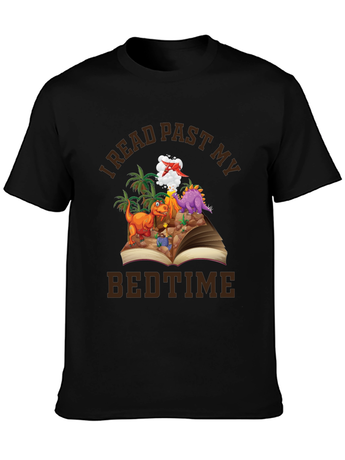 I Read Past My Bedtime Dinosaur Graphic Tee