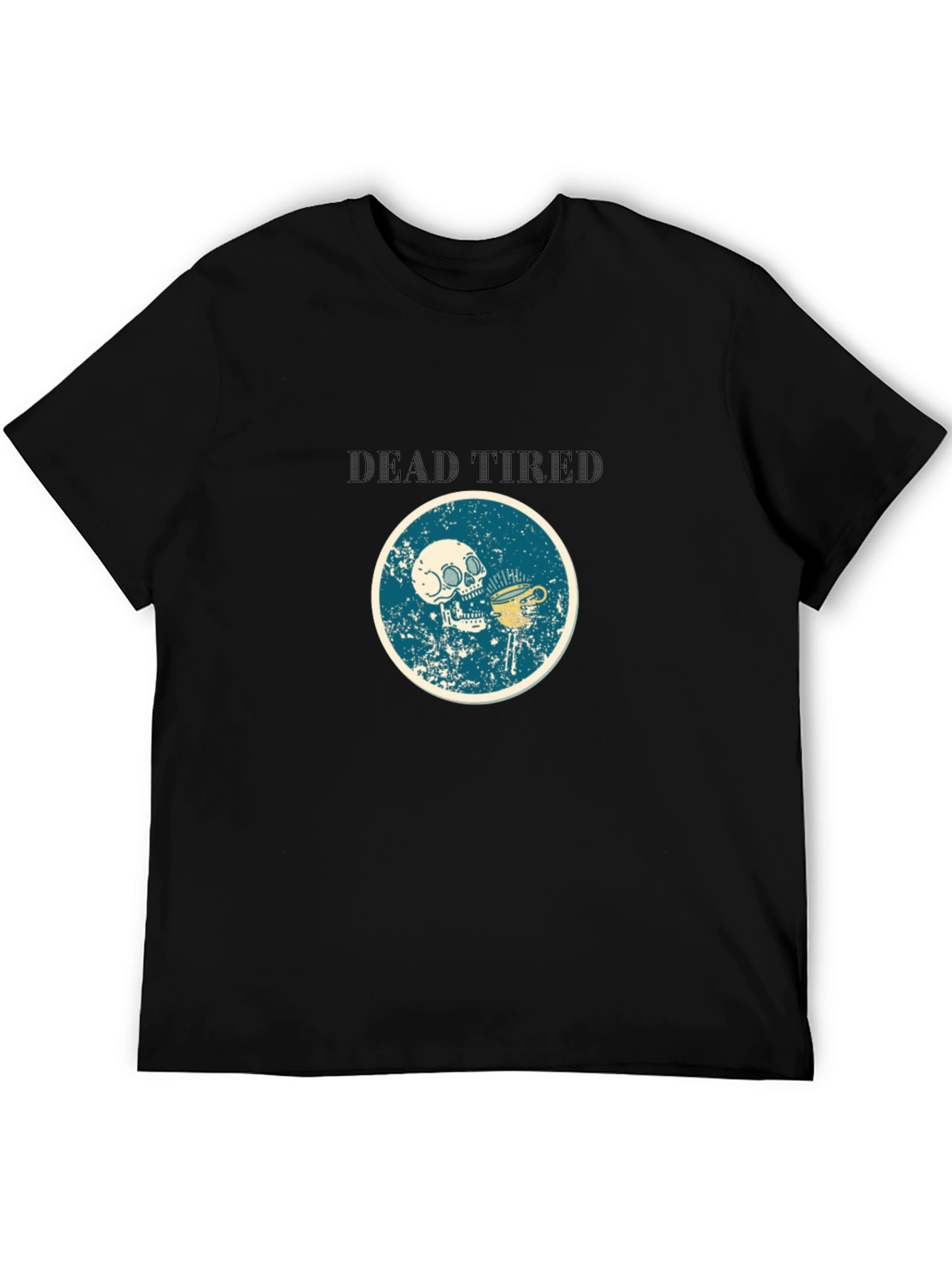 Dead Tired Skull & Coffee Graphic T-Shirt