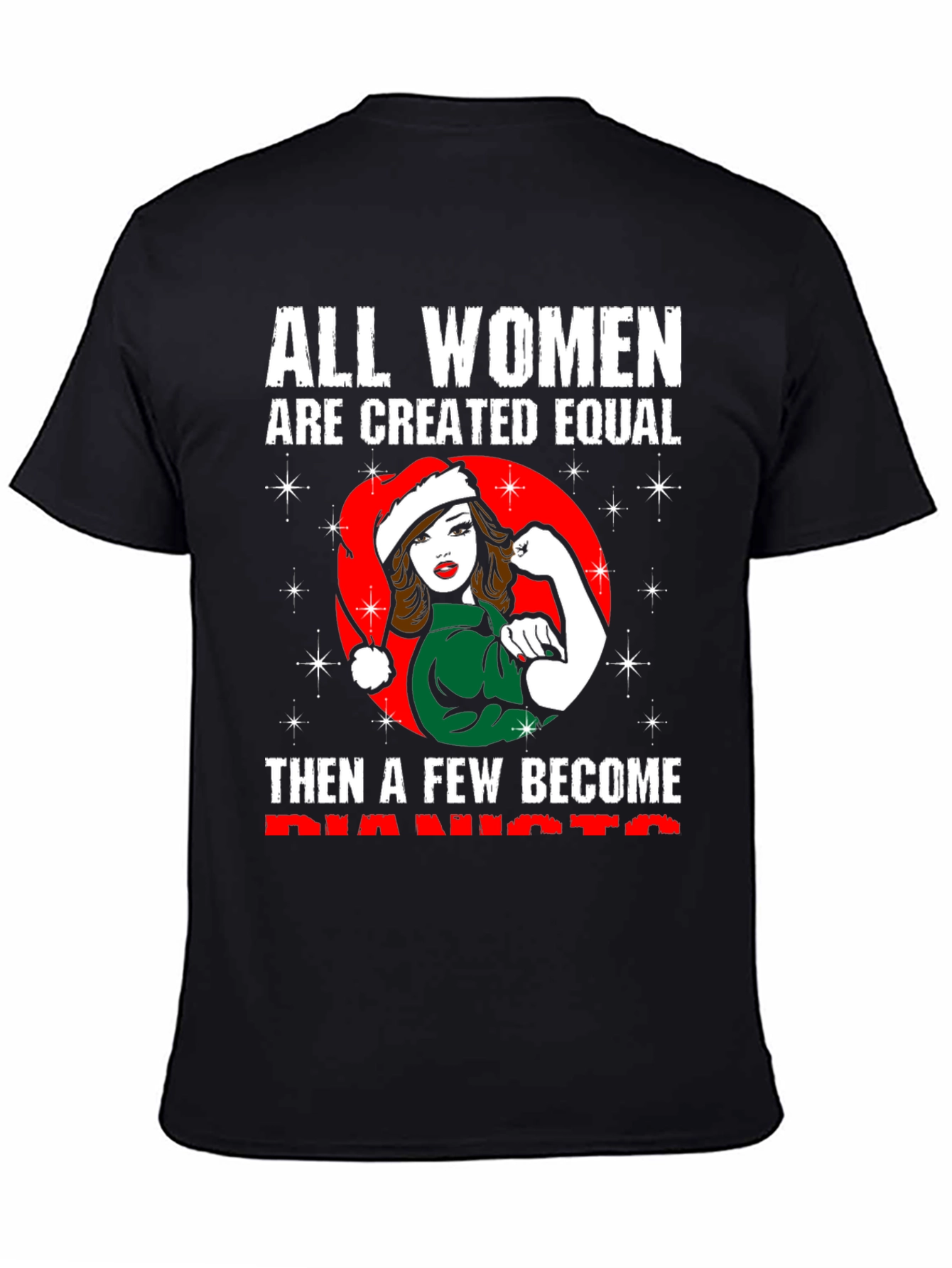 Feminist Santa Pianist Womens T-Shirt