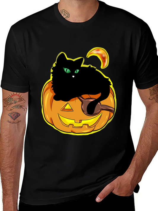 Halloween Cat Pumpkin T-Shirt