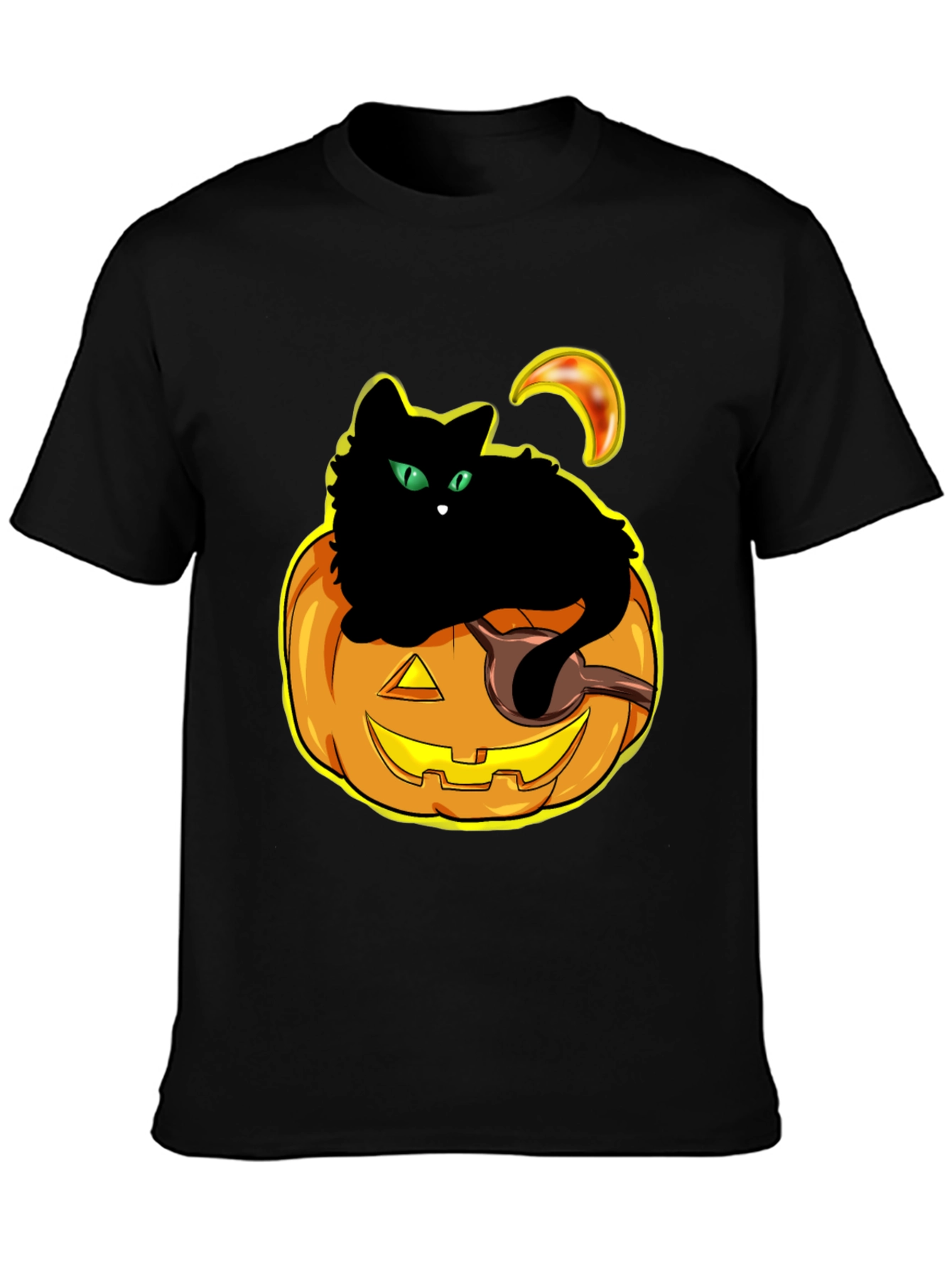 Halloween Cat Pumpkin T-Shirt
