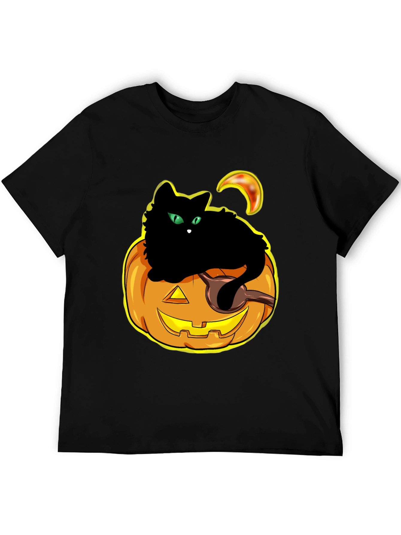 Halloween Cat Pumpkin T-Shirt