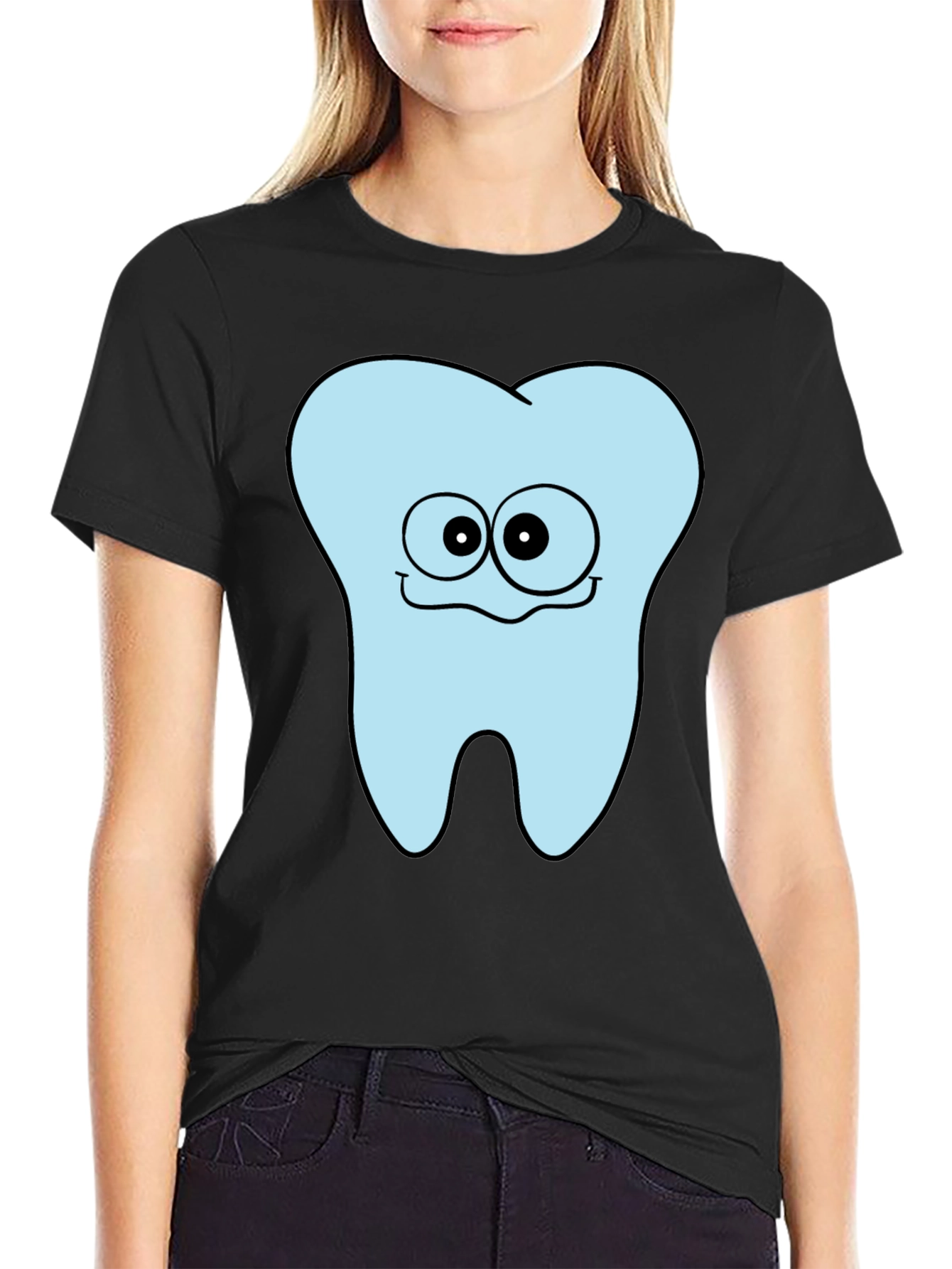Cartoon Tooth Graphic Tee - Dentist Humor Shirt