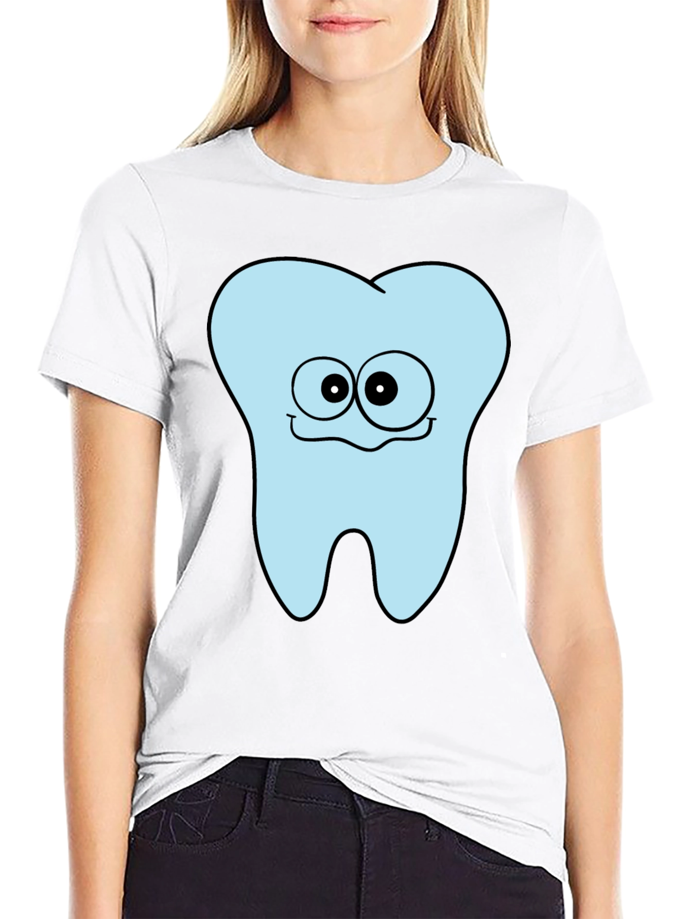 Cartoon Tooth Graphic Tee - Dentist Humor Shirt