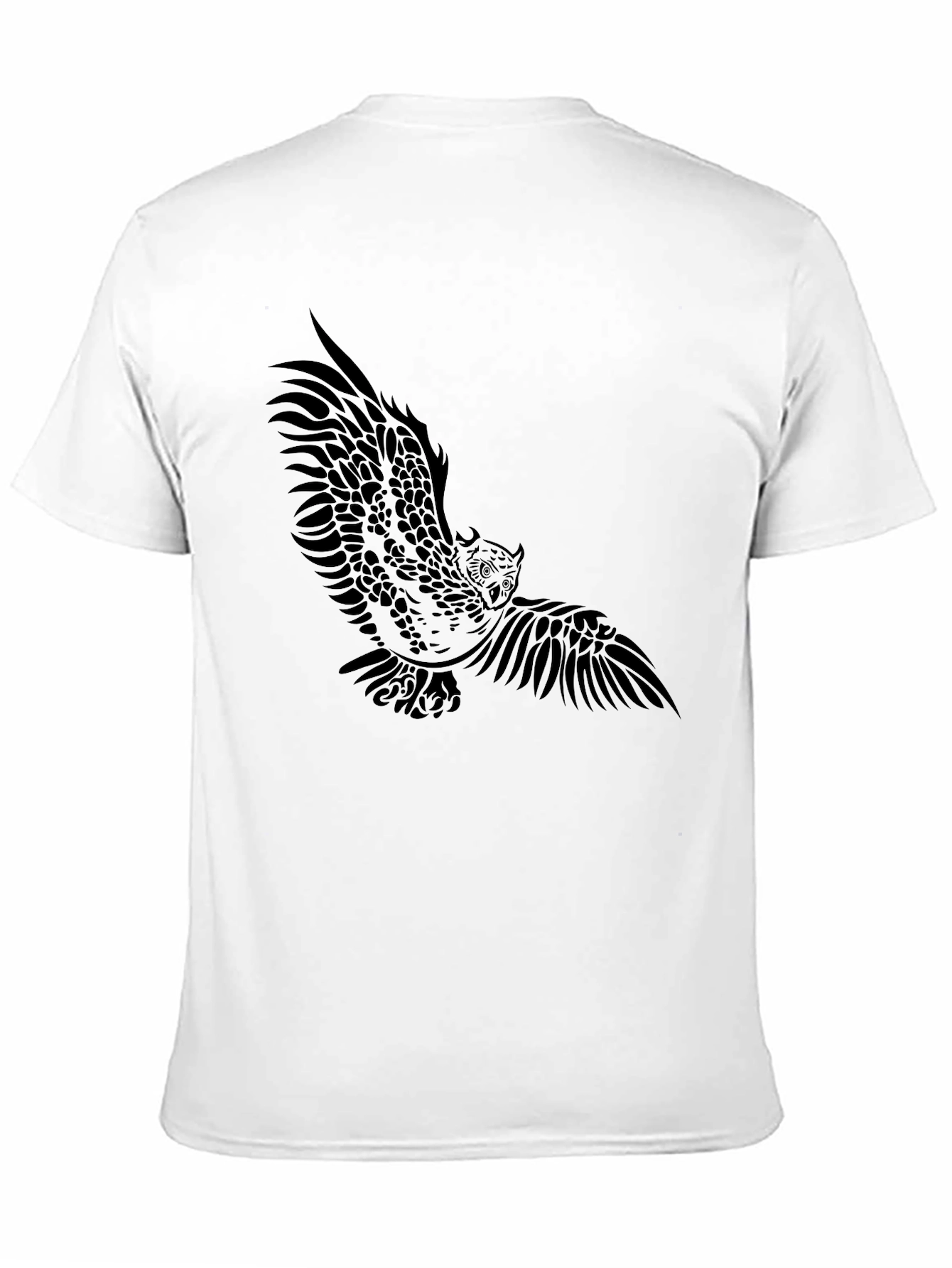 Tribal Owl Graphic Black T-Shirt