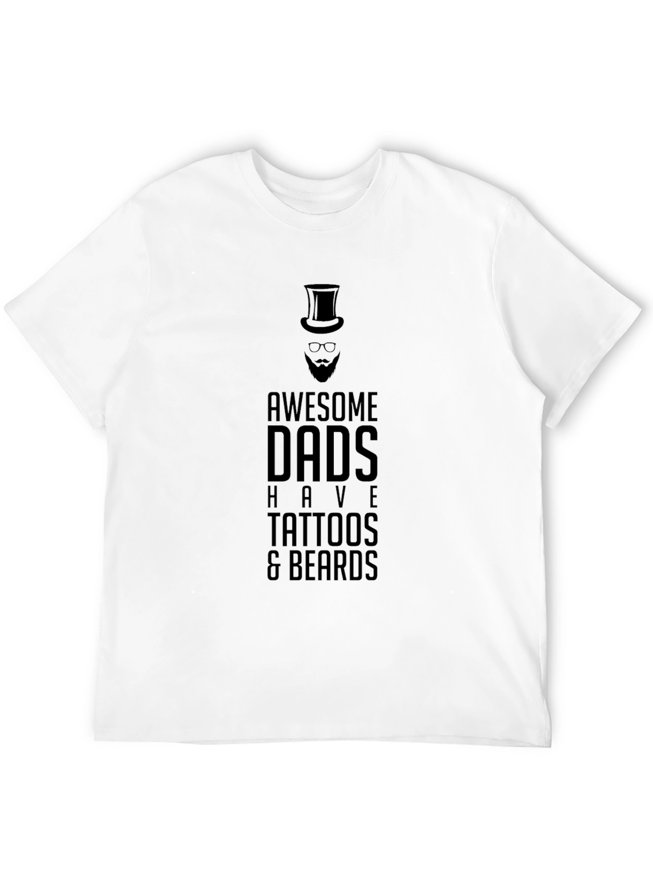 Awesome Dads Tattoos & Beards Graphic T-Shirt