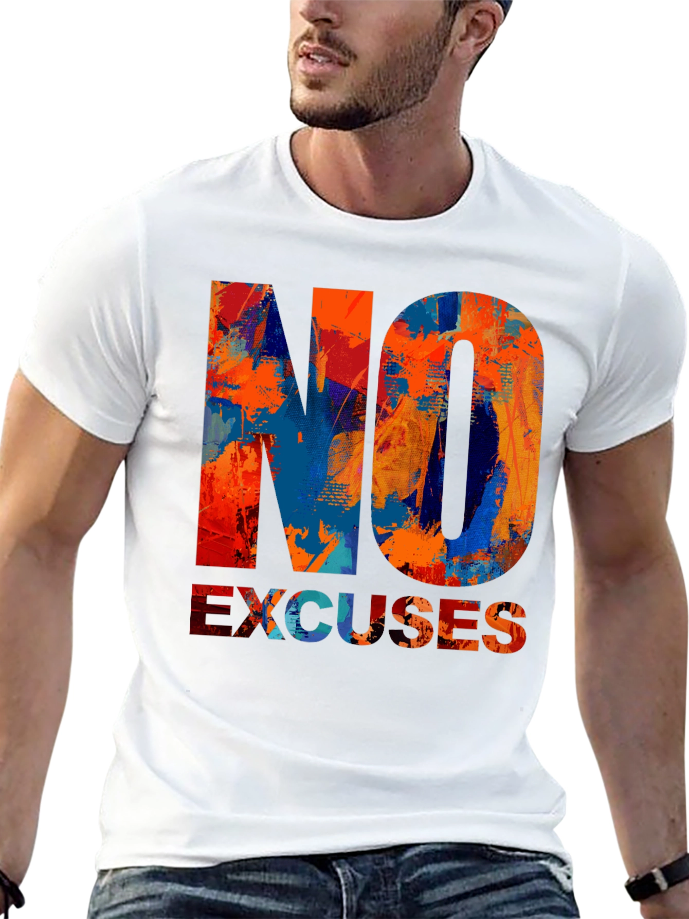 No Excuses Graphic T-Shirt - Motivational Design