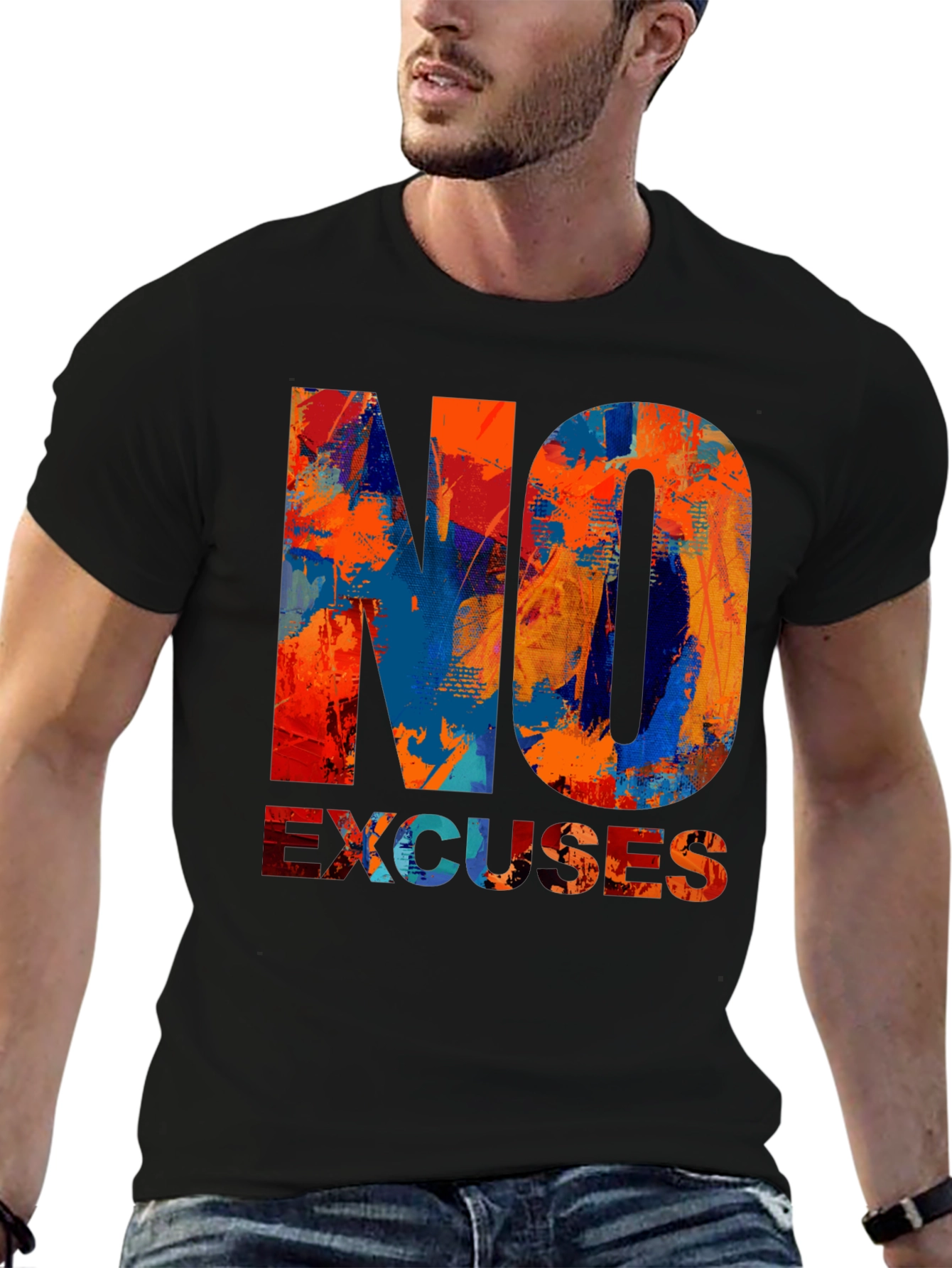 No Excuses Graphic T-Shirt - Motivational Design