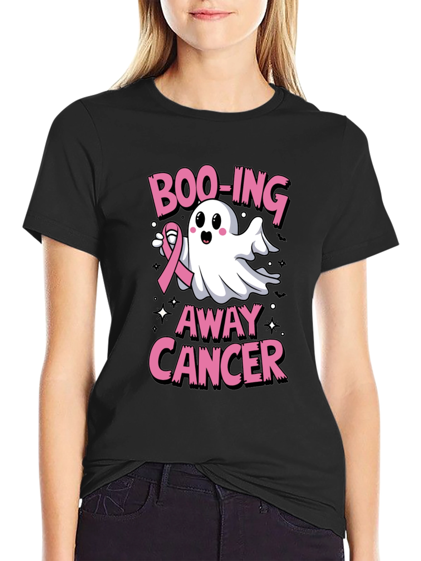 Boo-ing Away Cancer Ghost T-Shirt