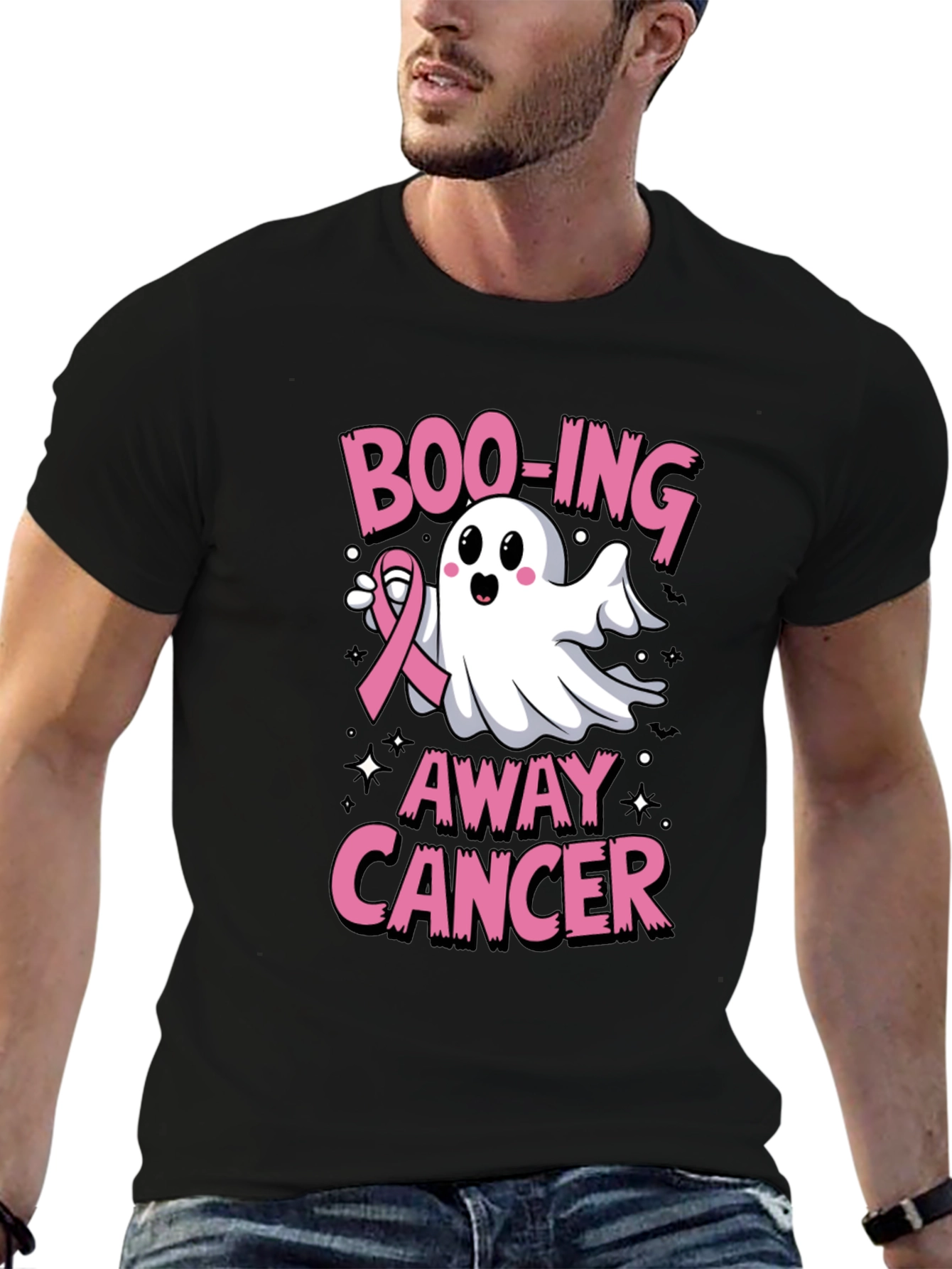 Boo-ing Away Cancer Ghost T-Shirt