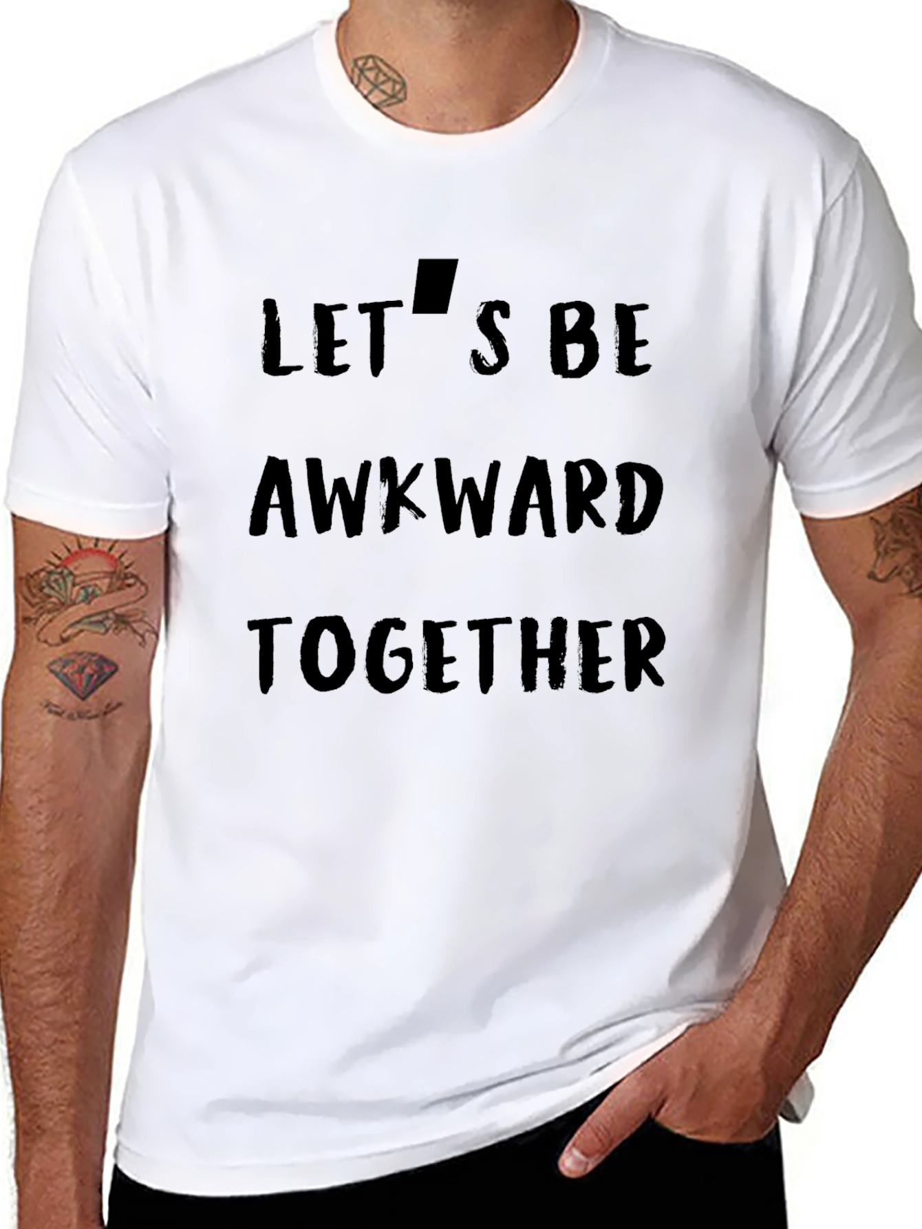 Awkward Together Graphic Tee - Black Cotton T-Shirt