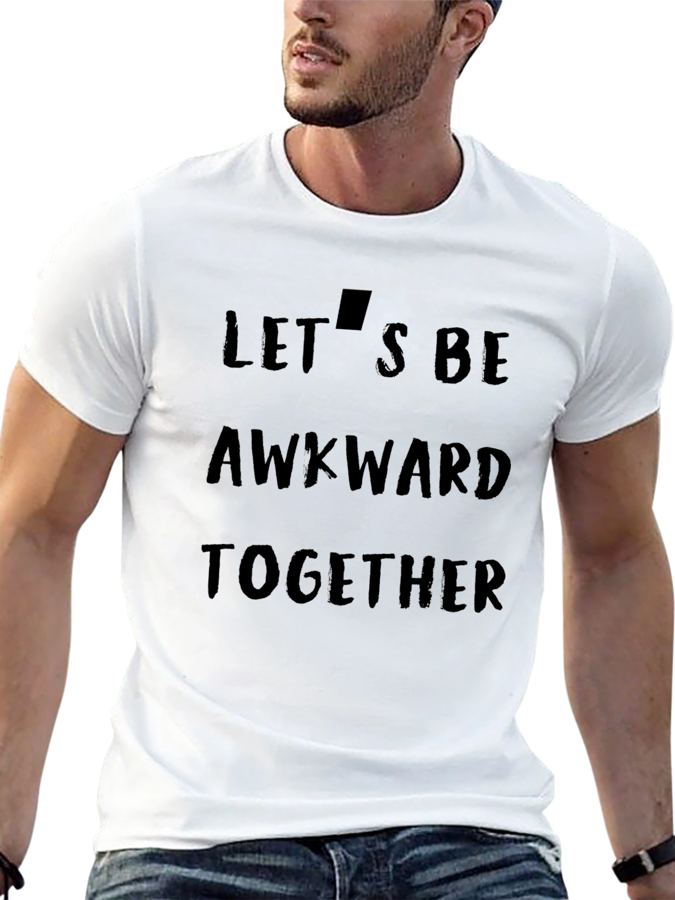 Awkward Together Graphic Tee - Black Cotton T-Shirt