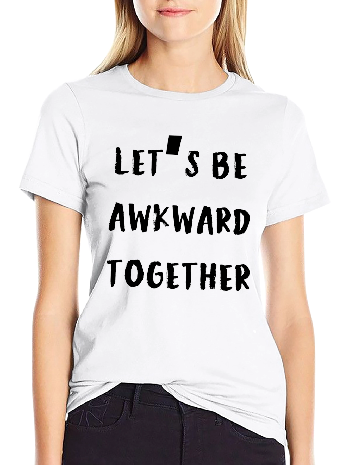 Awkward Together Graphic Tee - Black Cotton T-Shirt