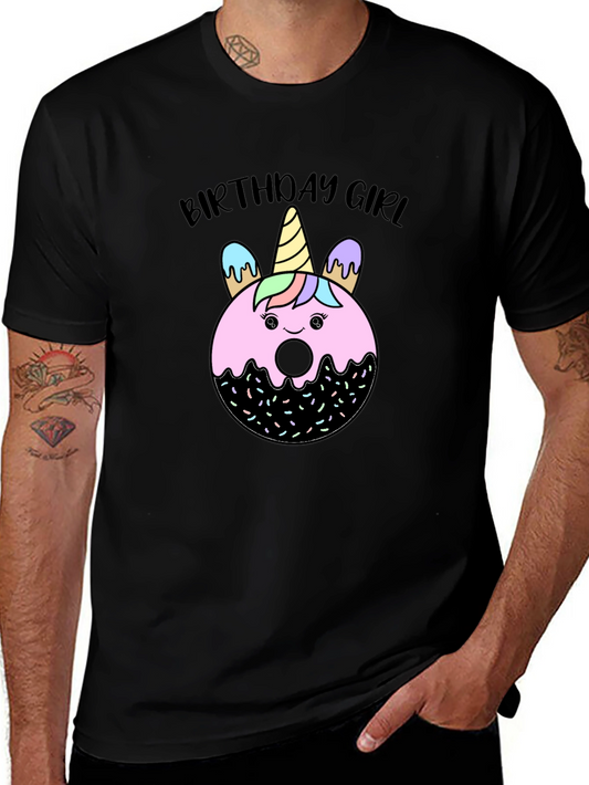 Birthday Girl Unicorn Donut T-Shirt