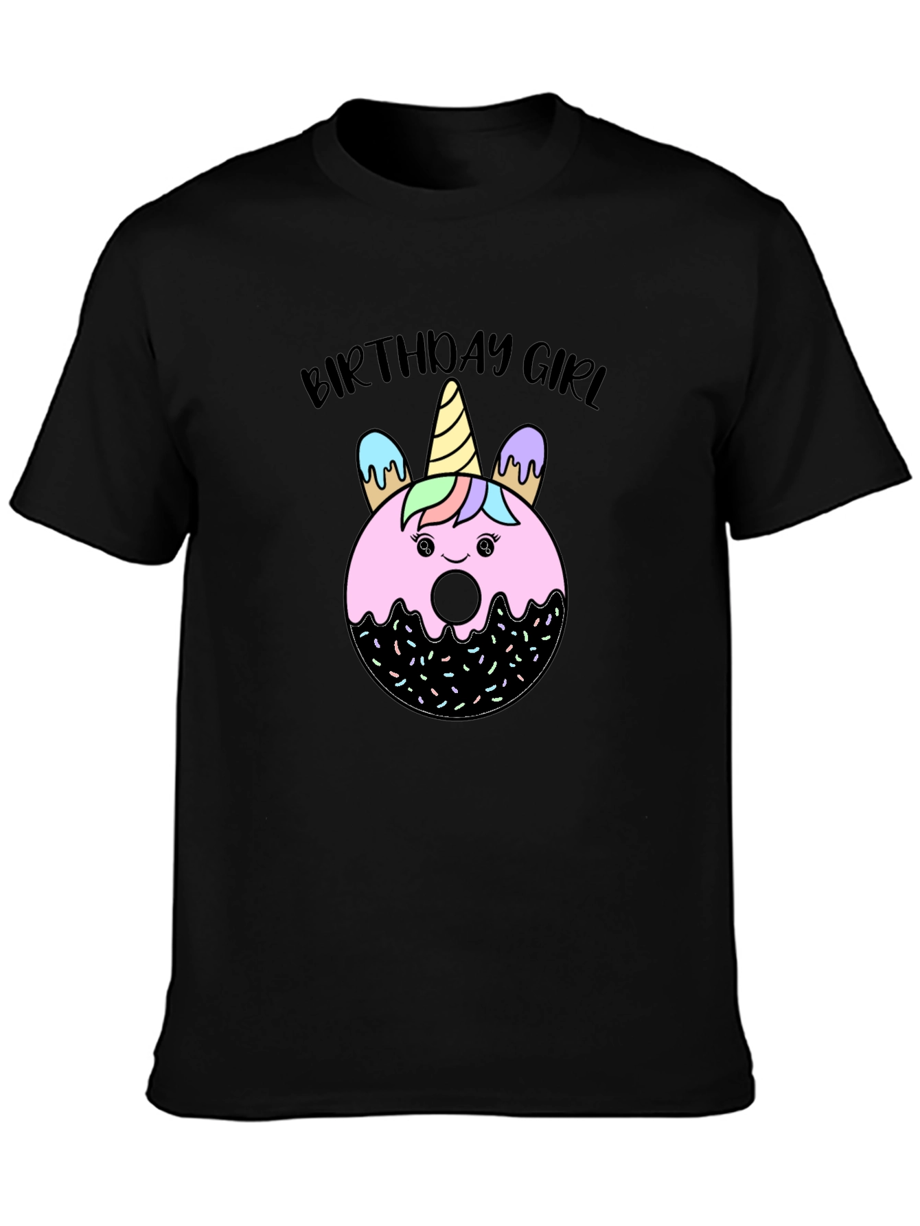 Birthday Girl Unicorn Donut T-Shirt