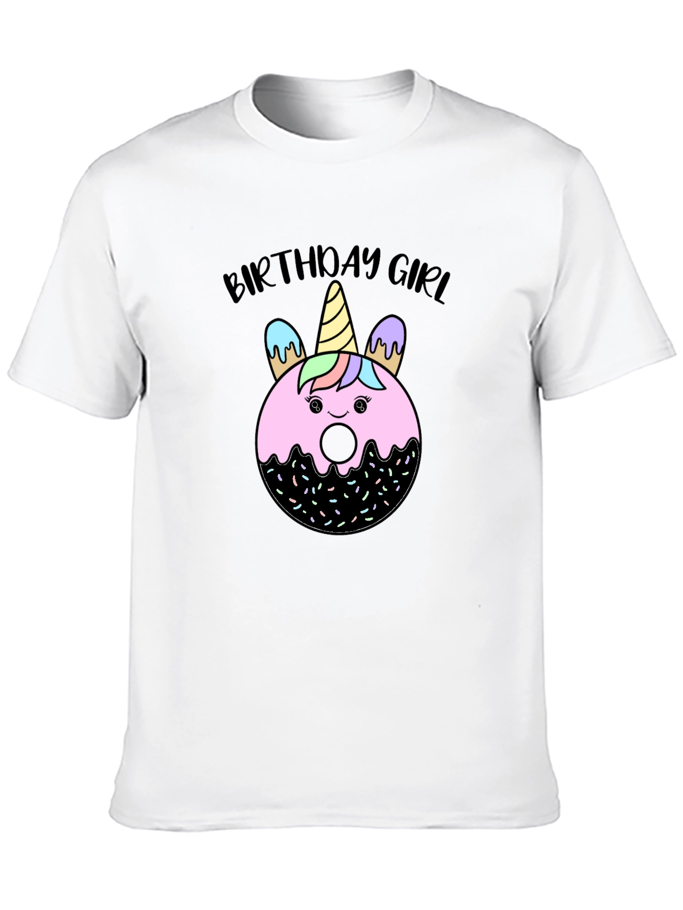Birthday Girl Unicorn Donut T-Shirt