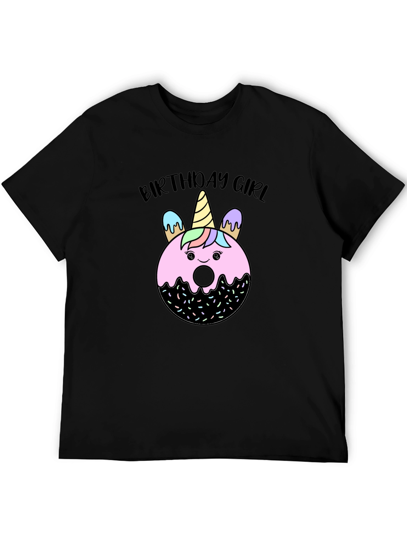 Birthday Girl Unicorn Donut T-Shirt