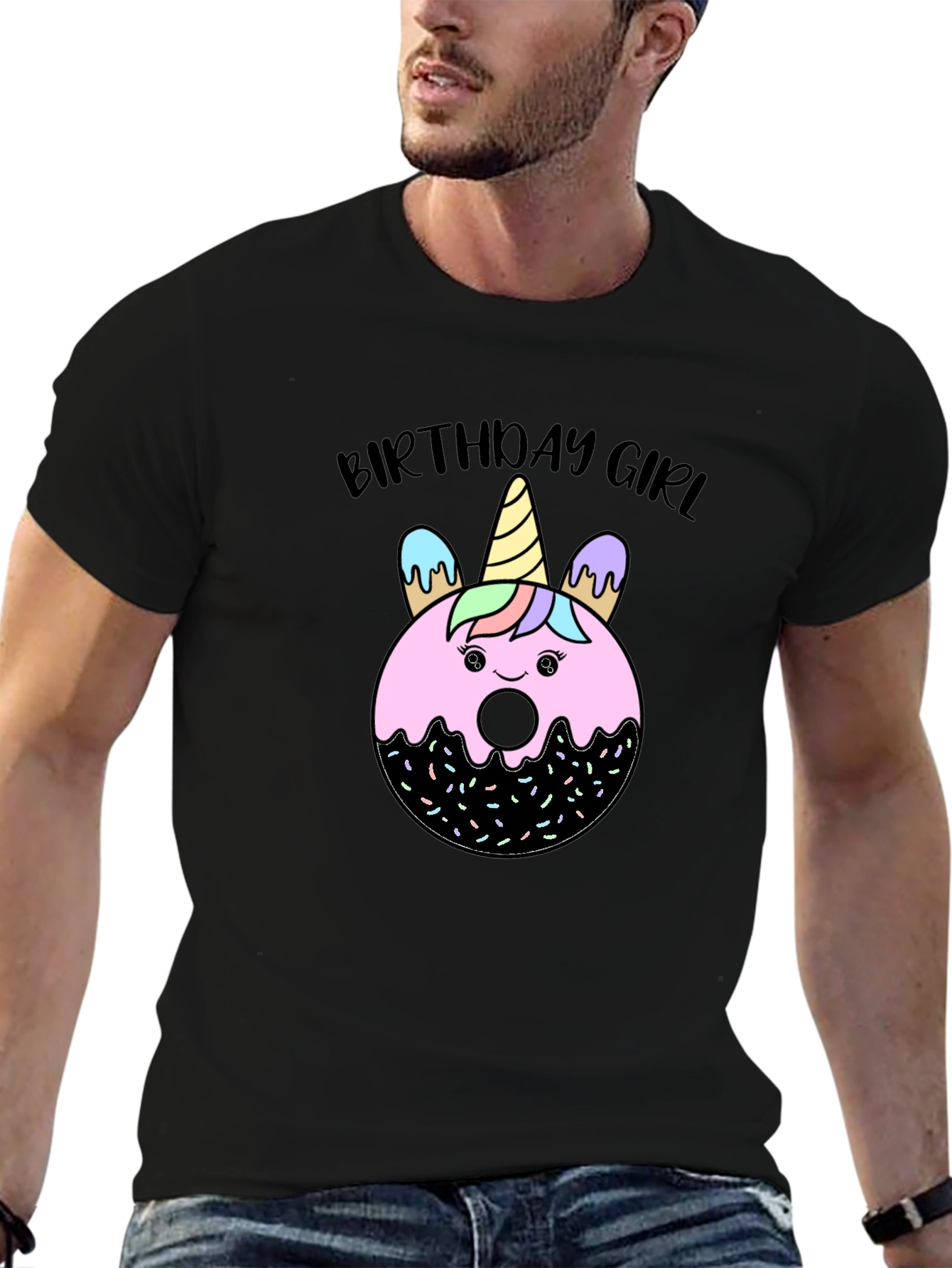 Birthday Girl Unicorn Donut T-Shirt