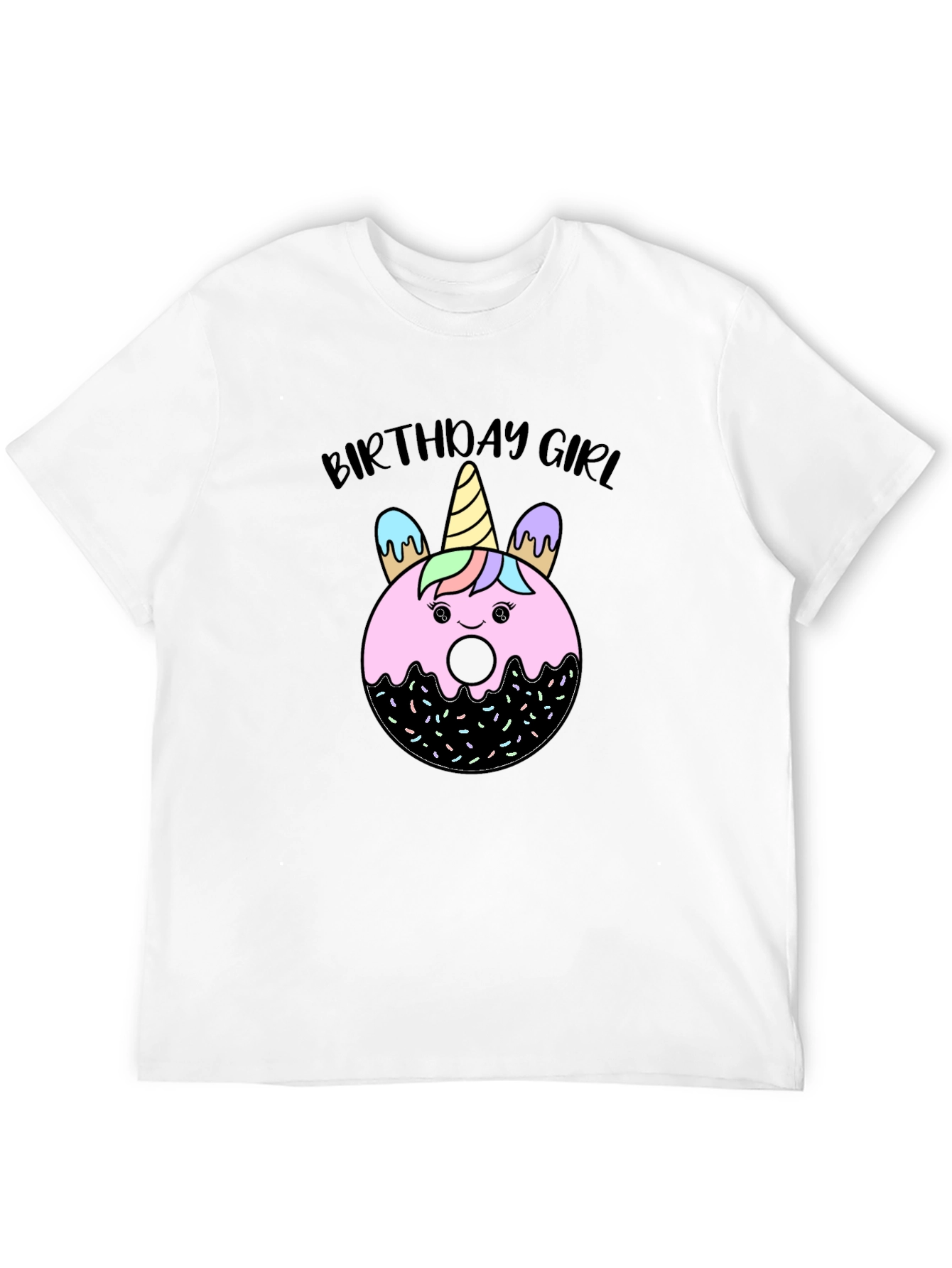 Birthday Girl Unicorn Donut T-Shirt