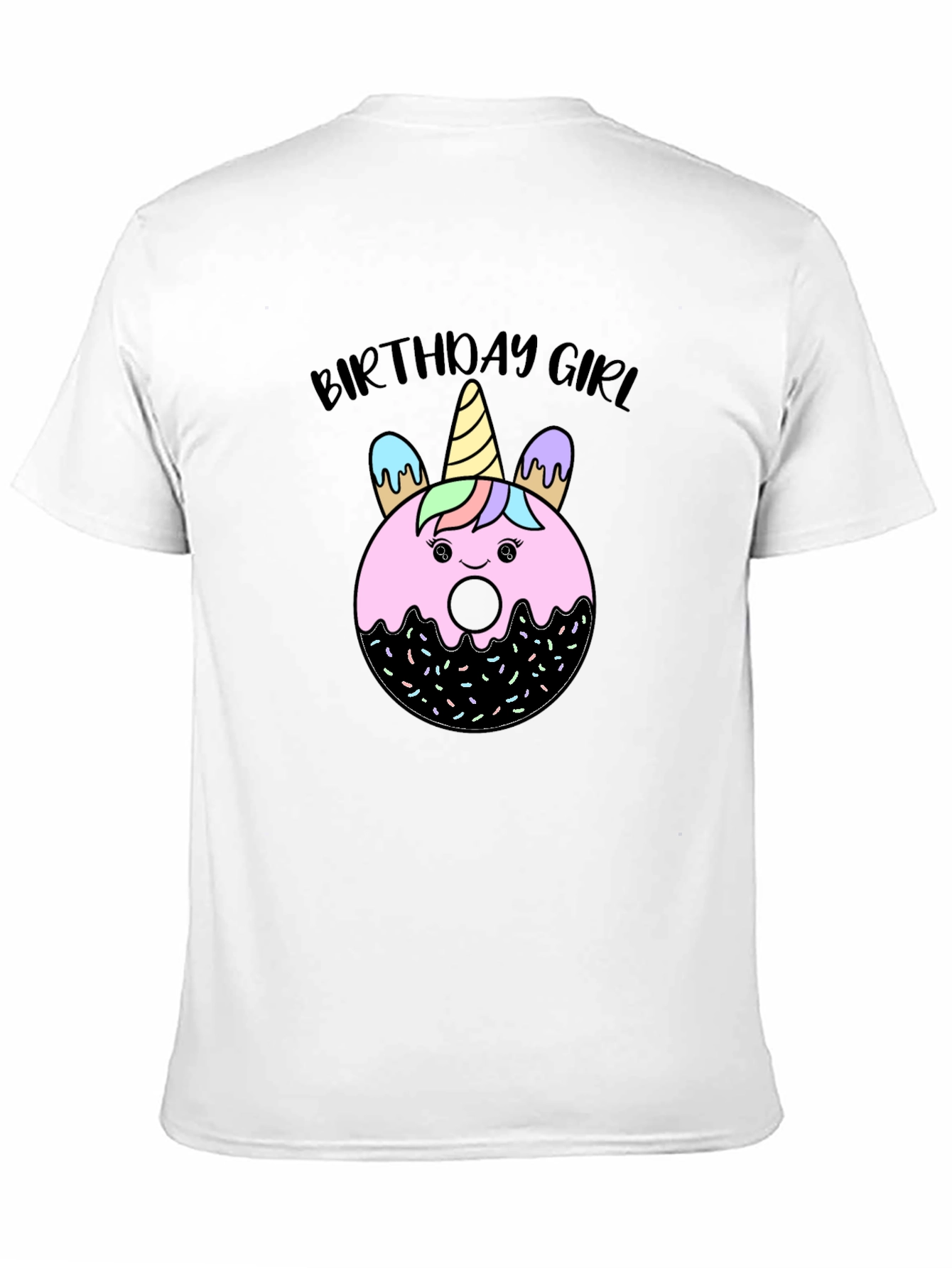Birthday Girl Unicorn Donut T-Shirt