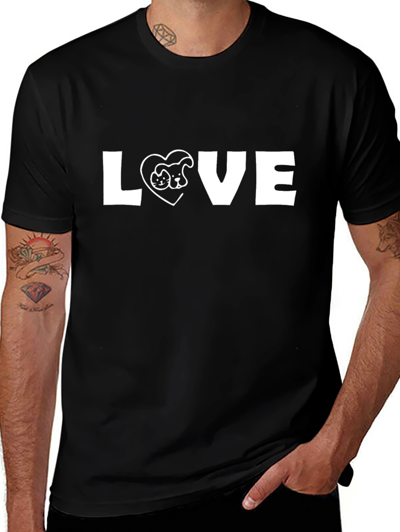 Love Dog and Cat T-Shirt