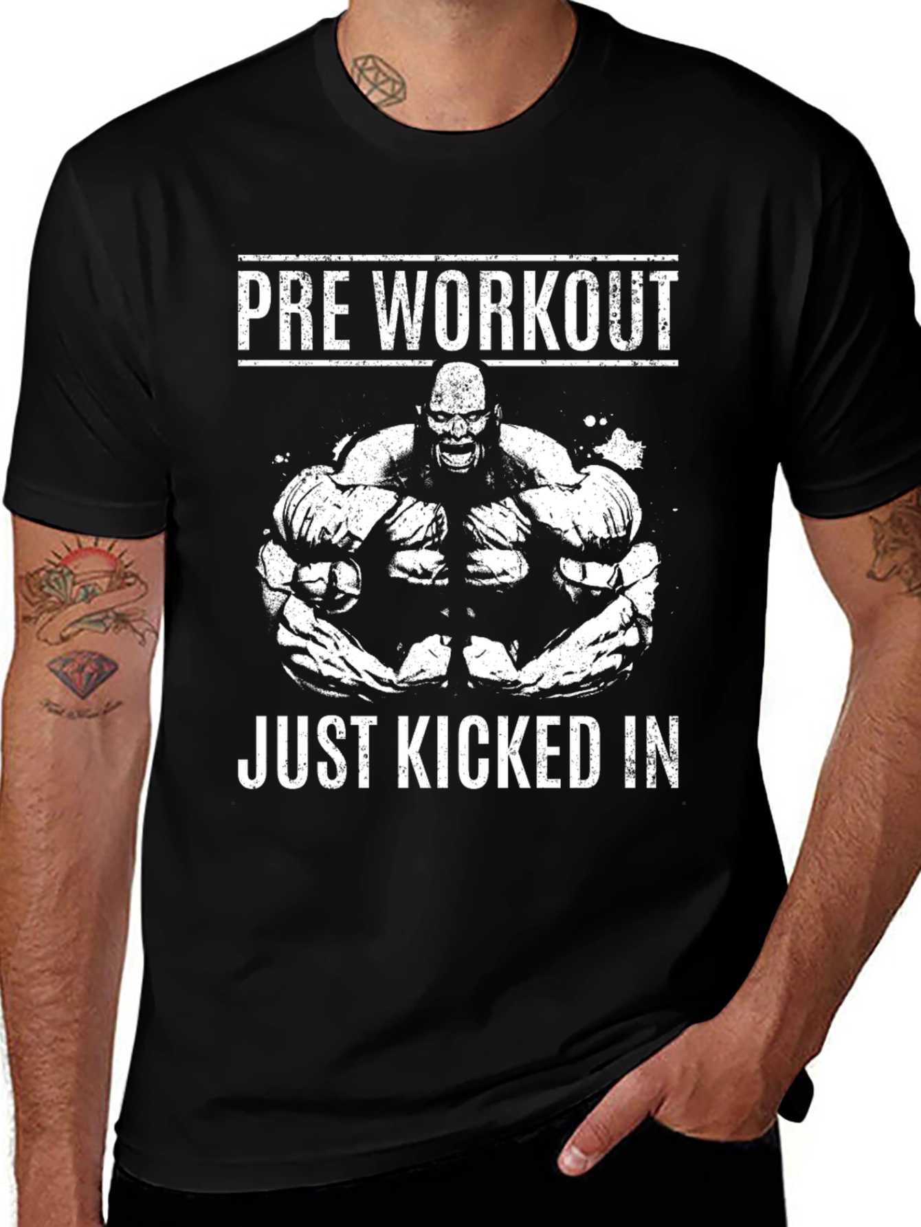 Pre Workout Just Kicked In Graphic Tee