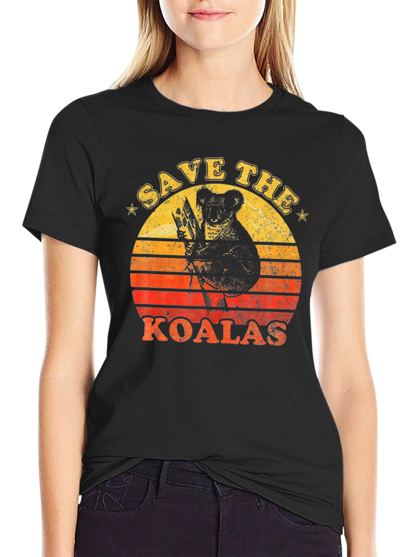 Save the Koalas Graphic Tee - Retro Style