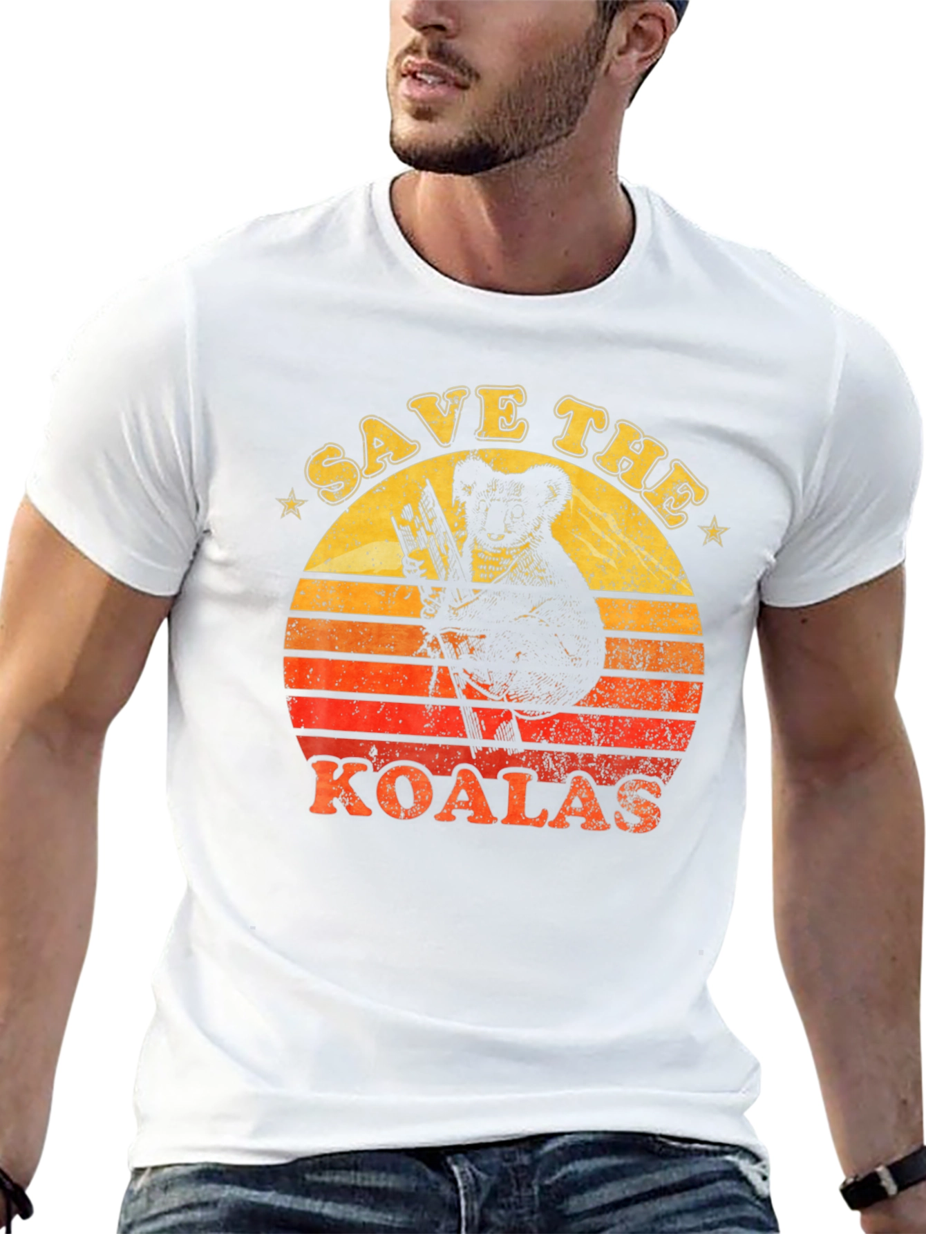 Save the Koalas Graphic Tee - Retro Style
