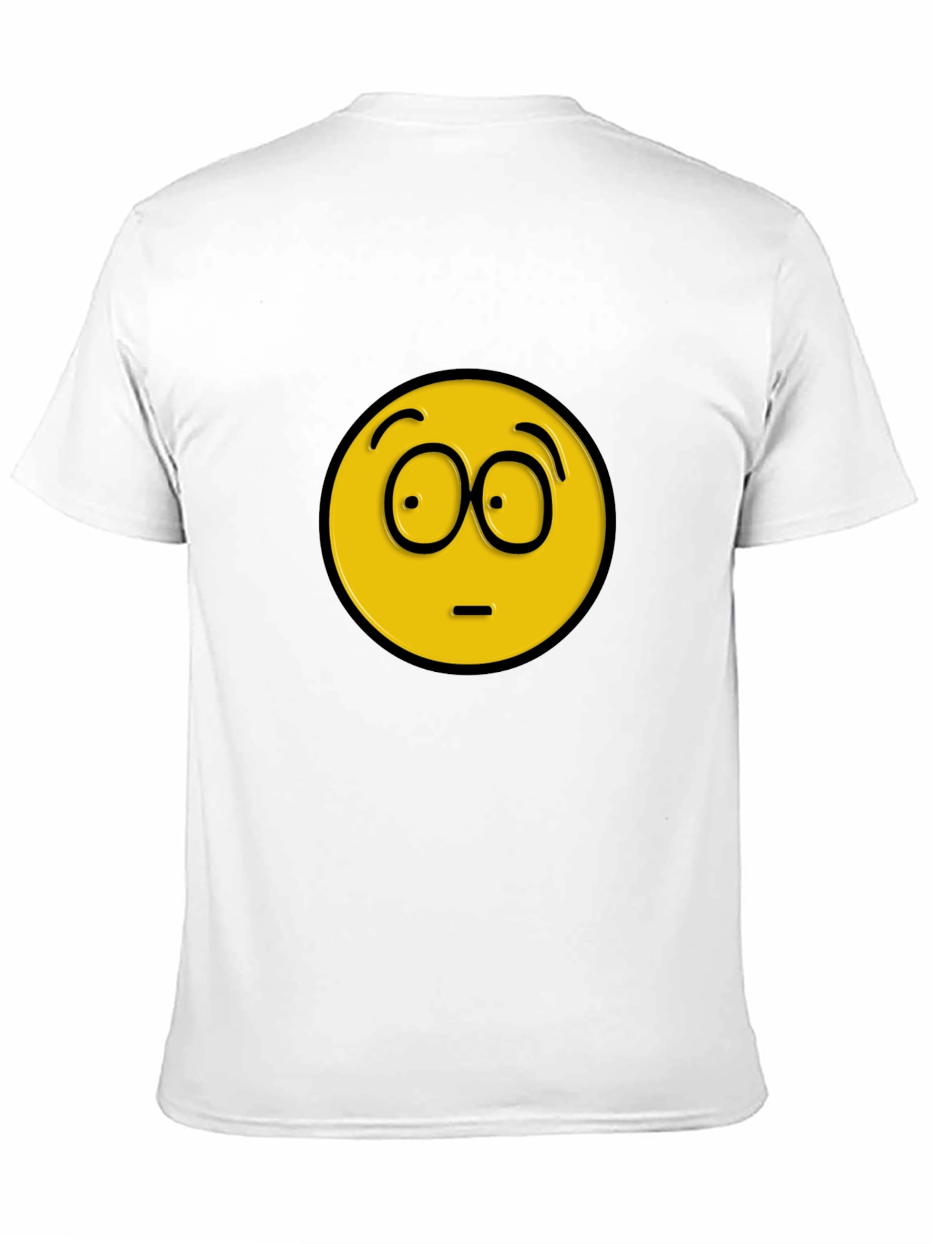 Confused Emoji Black T-Shirt - Express Yourself!