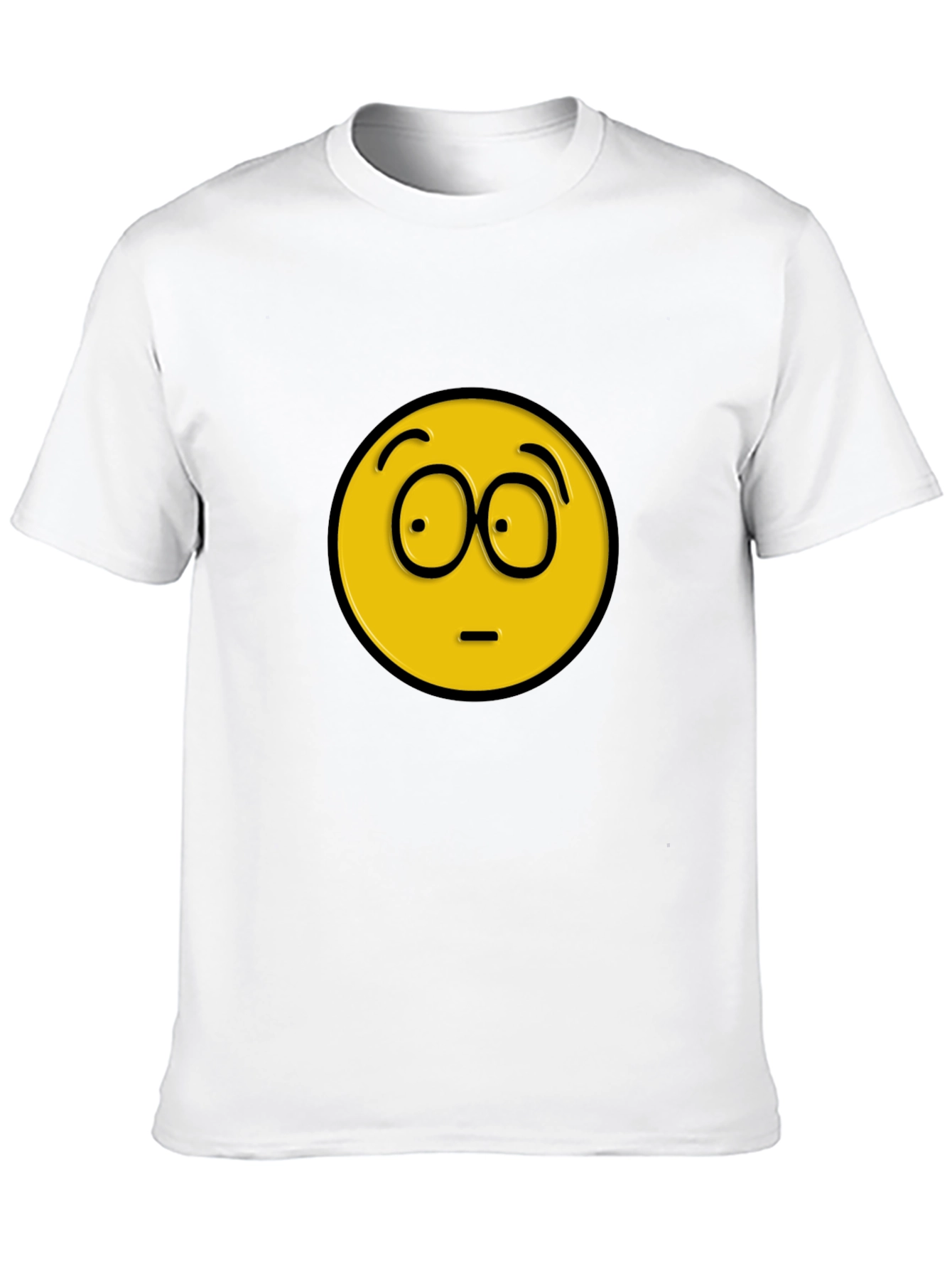 Confused Emoji Black T-Shirt - Express Yourself!