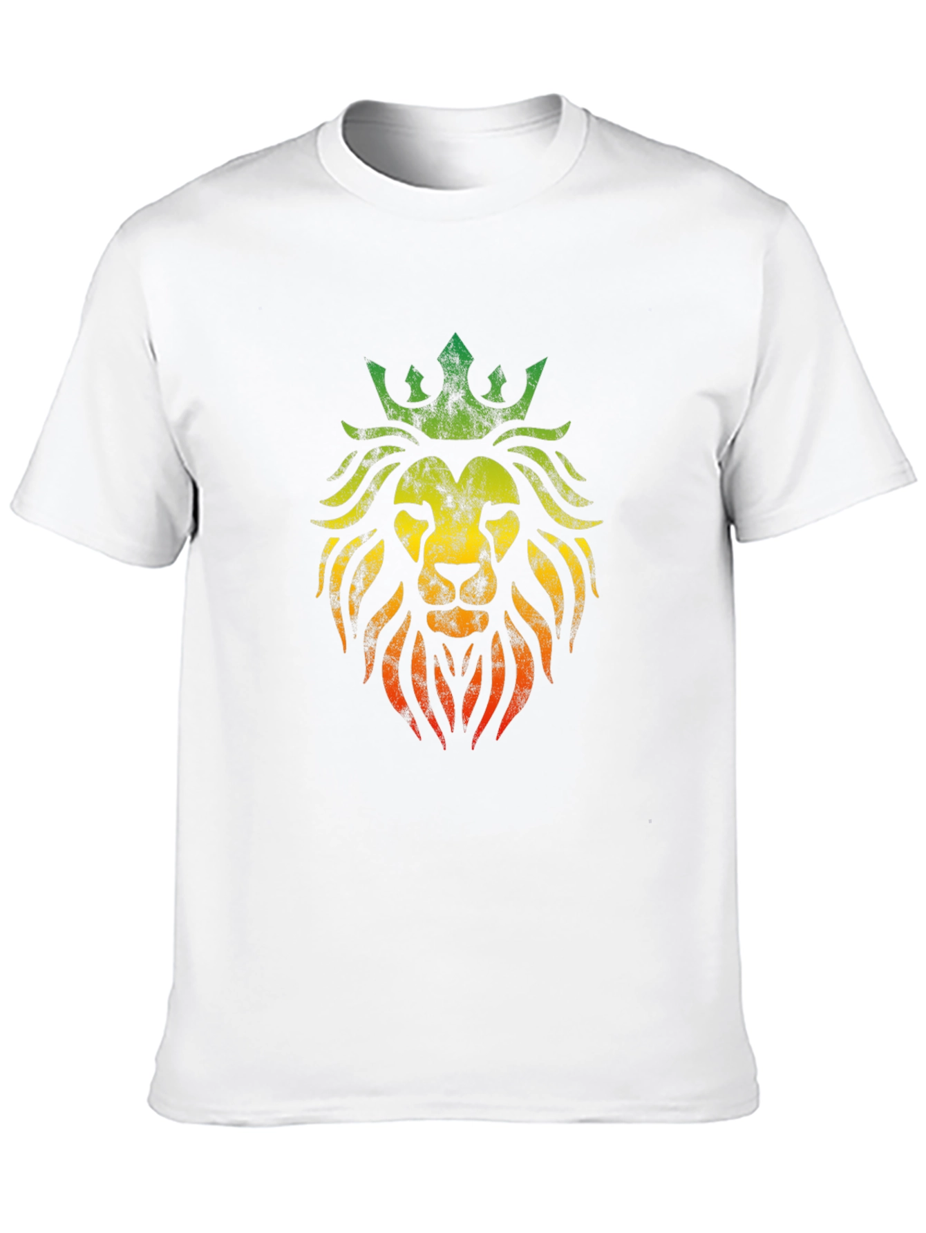 Rasta Lion King Mens Black T-Shirt